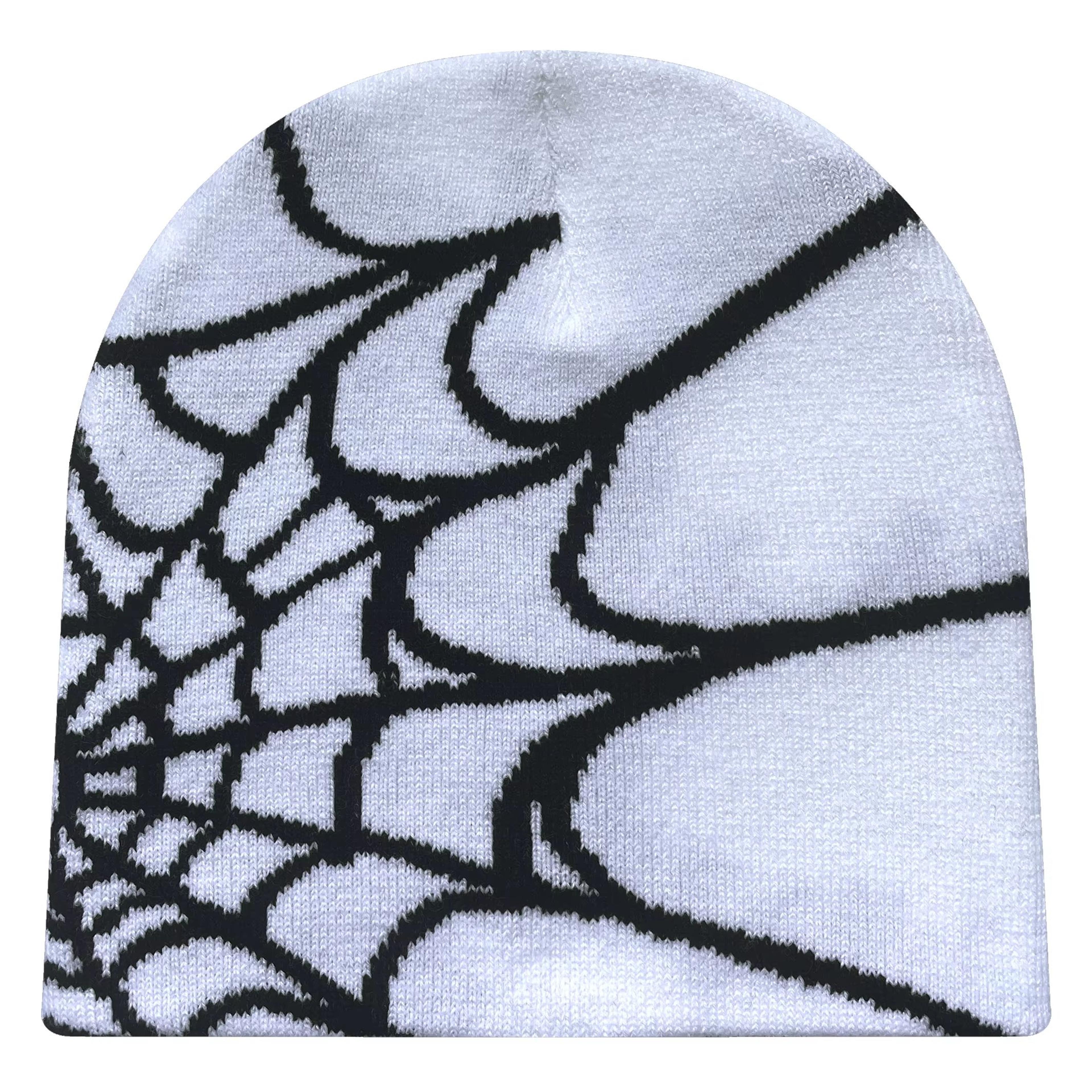 WebRide Y2K Unisex Knit Beanie  SpiderWeb Pattern Outdoor Hat For Men  Women 7