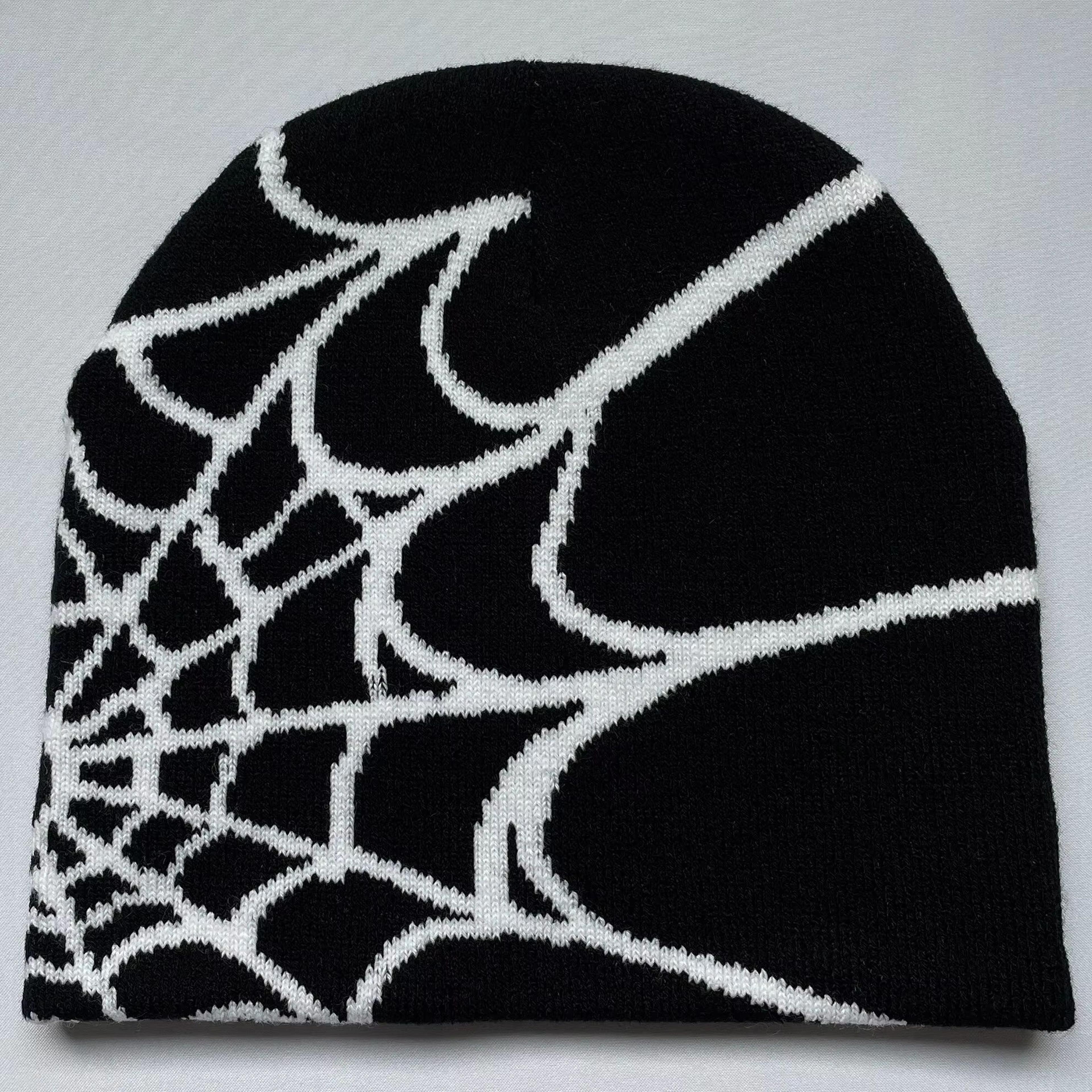 WebRide Y2K Unisex Knit Beanie  SpiderWeb Pattern Outdoor Hat For Men  Women 8