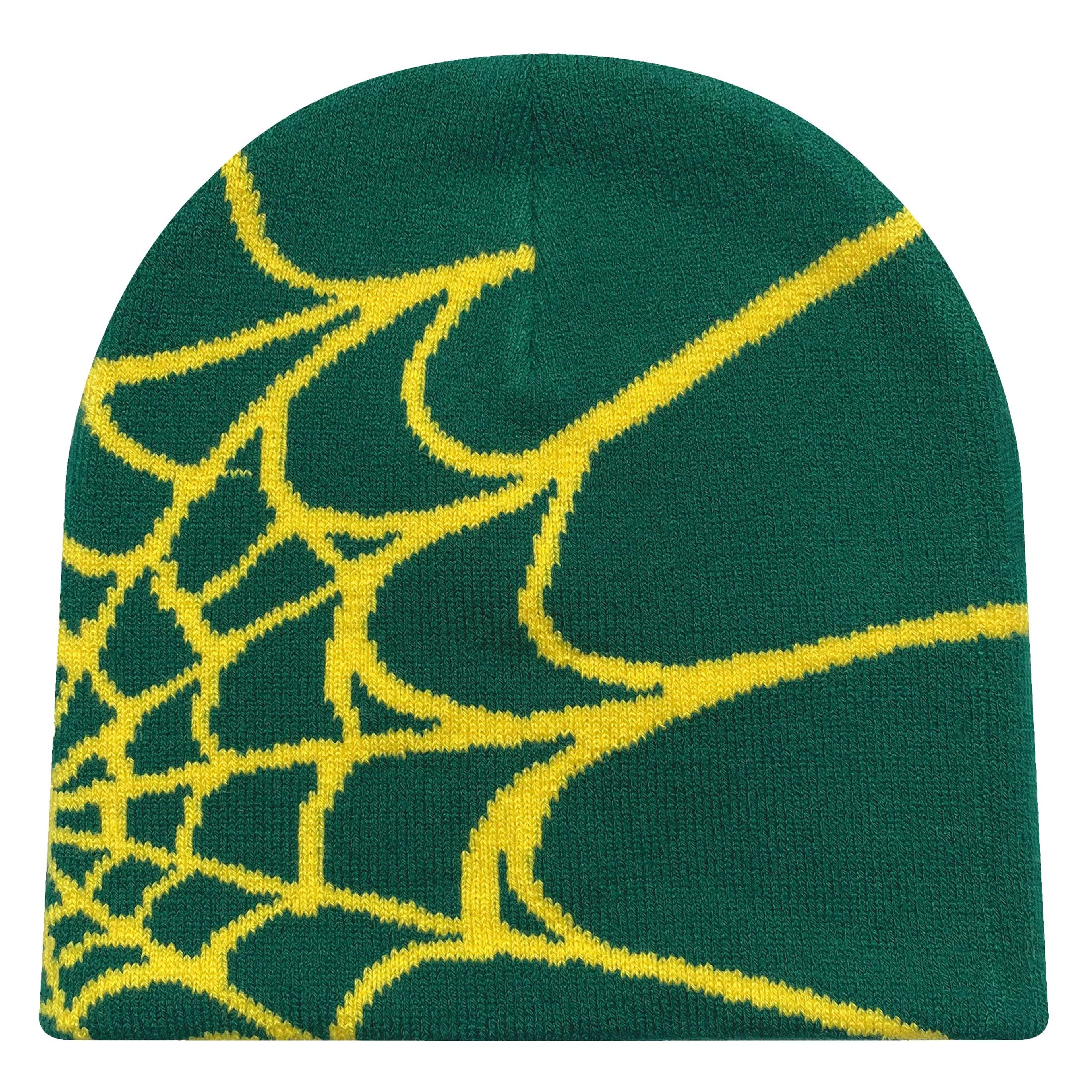 WebRide Y2K Unisex Knit Beanie  SpiderWeb Pattern Outdoor Hat For Men  Women 9