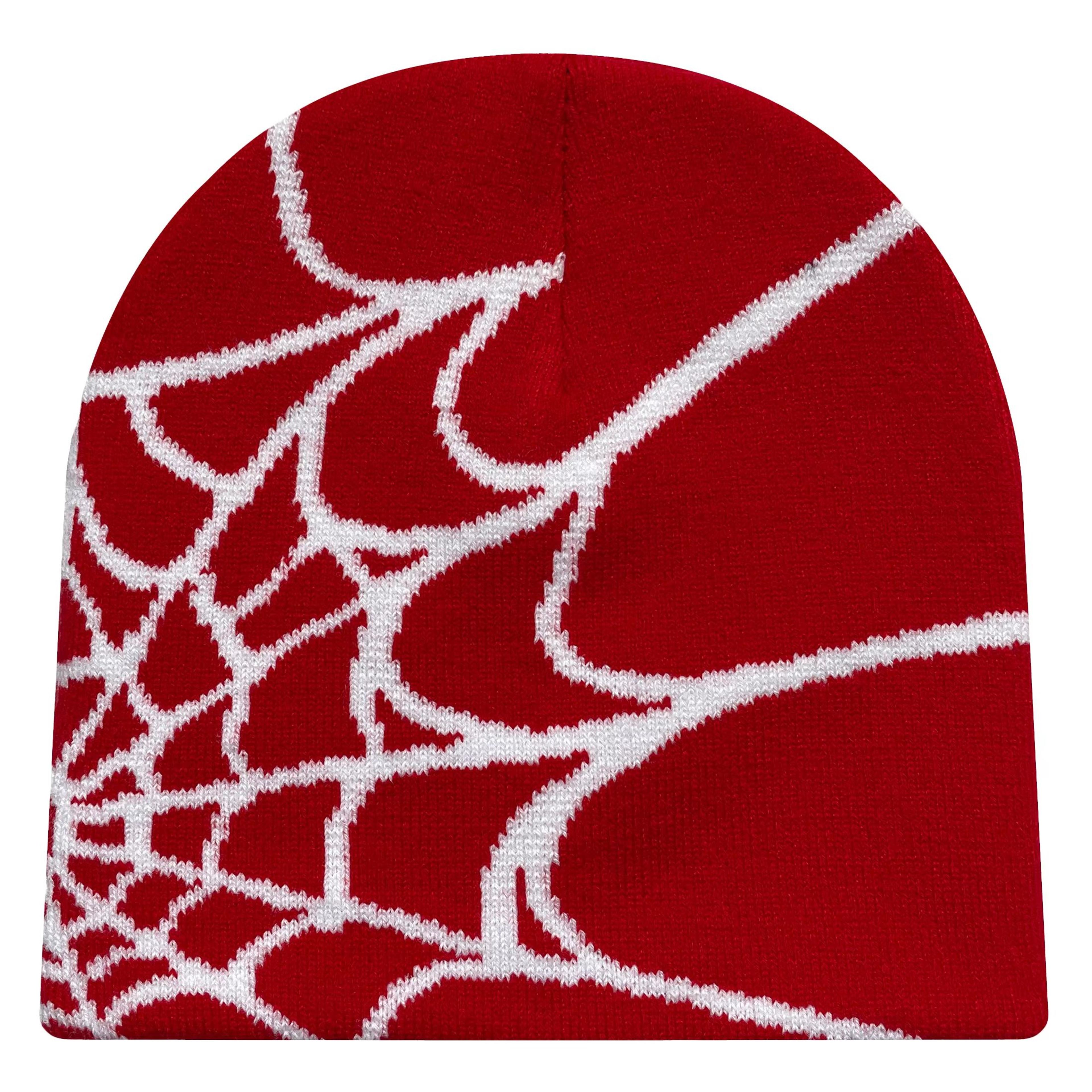 WebRide Y2K Unisex Knit Beanie  SpiderWeb Pattern Outdoor Hat For Men  Women 14