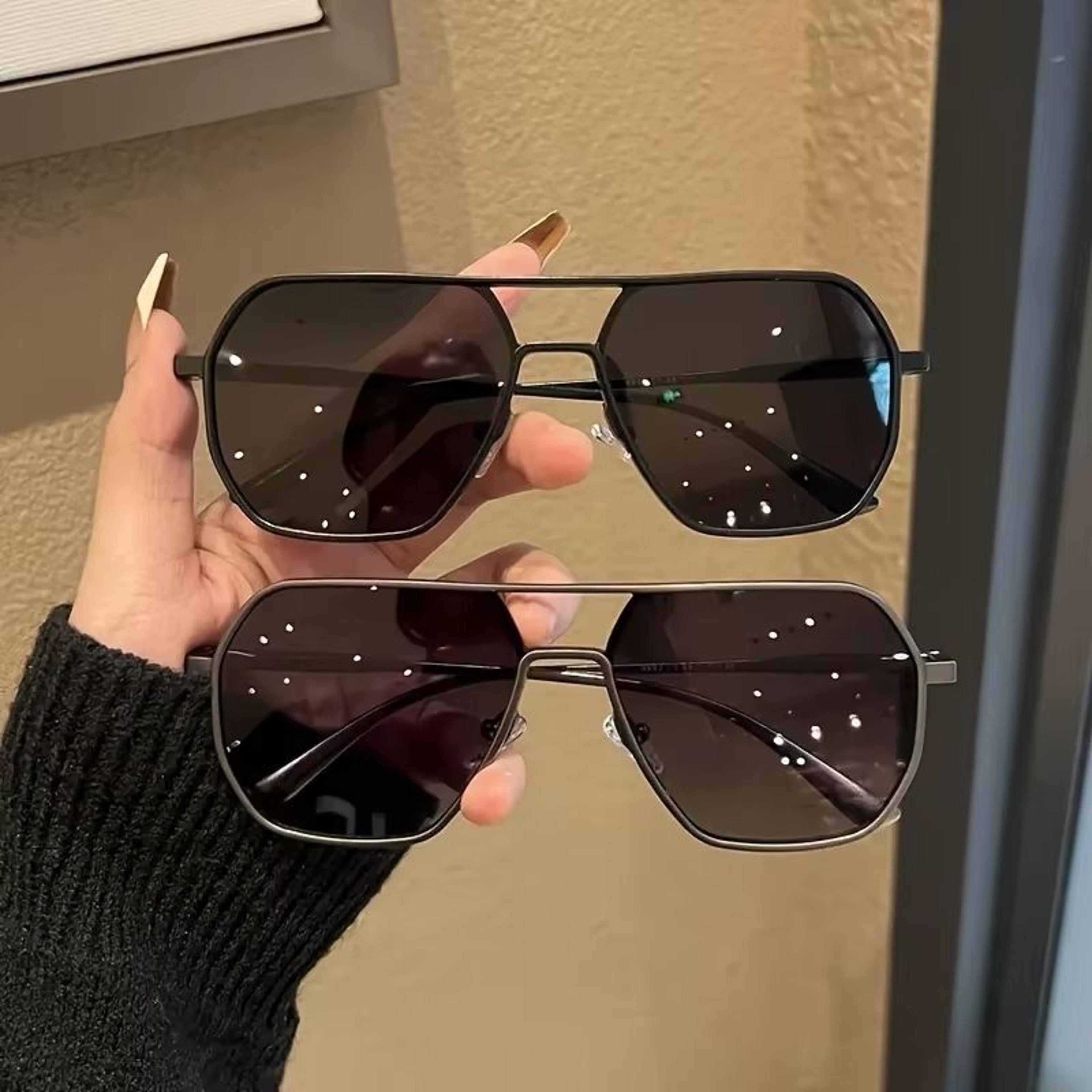driveshade photochromic polarized square sunglasses – metal frame unisex