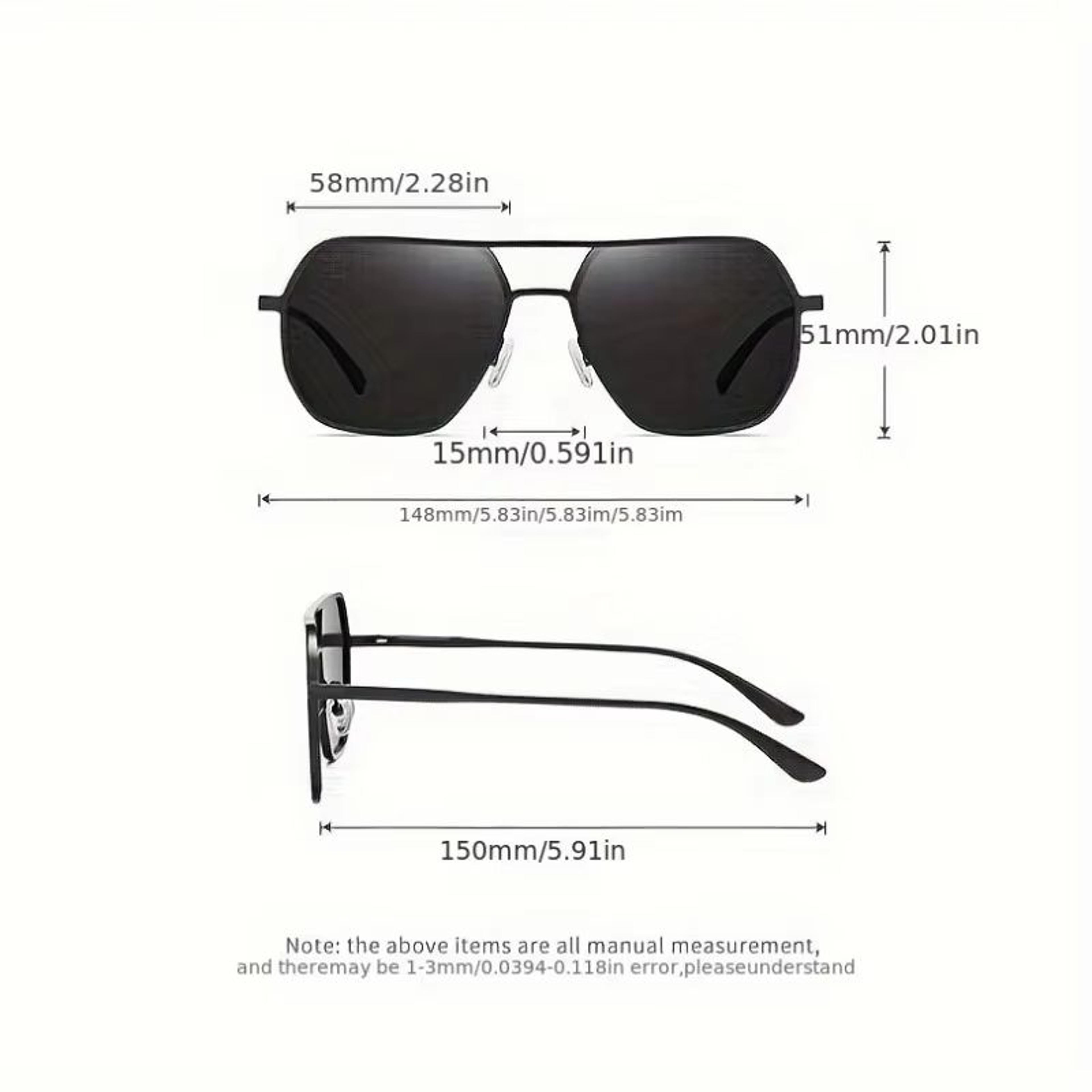 DriveShade Photochromic Polarized Square Sunglasses  Metal Frame Unisex 3
