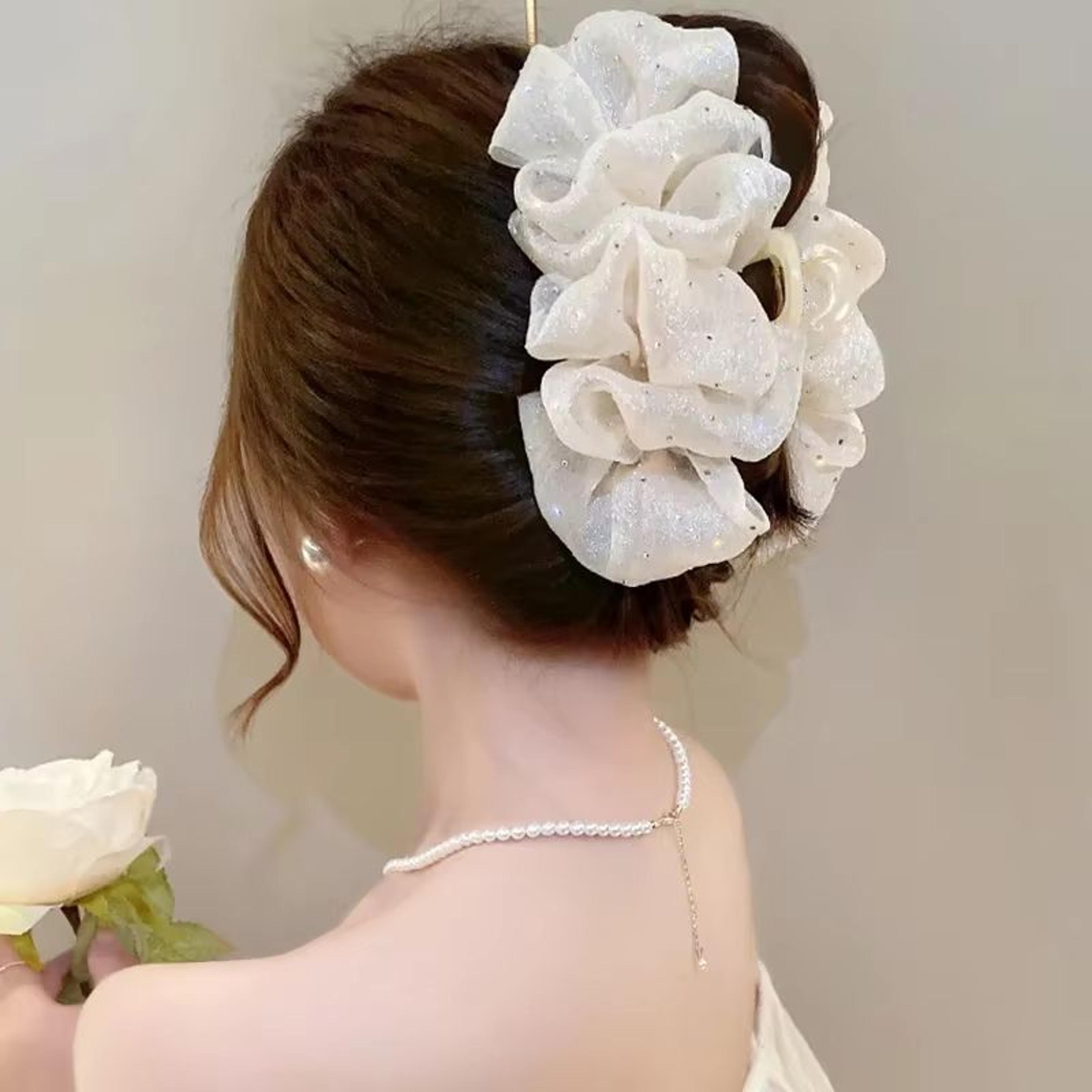 MeshBow Clip Elegance Hair Claw  Stylish Korean Inspired Hair Accessory For Women  Girls 2