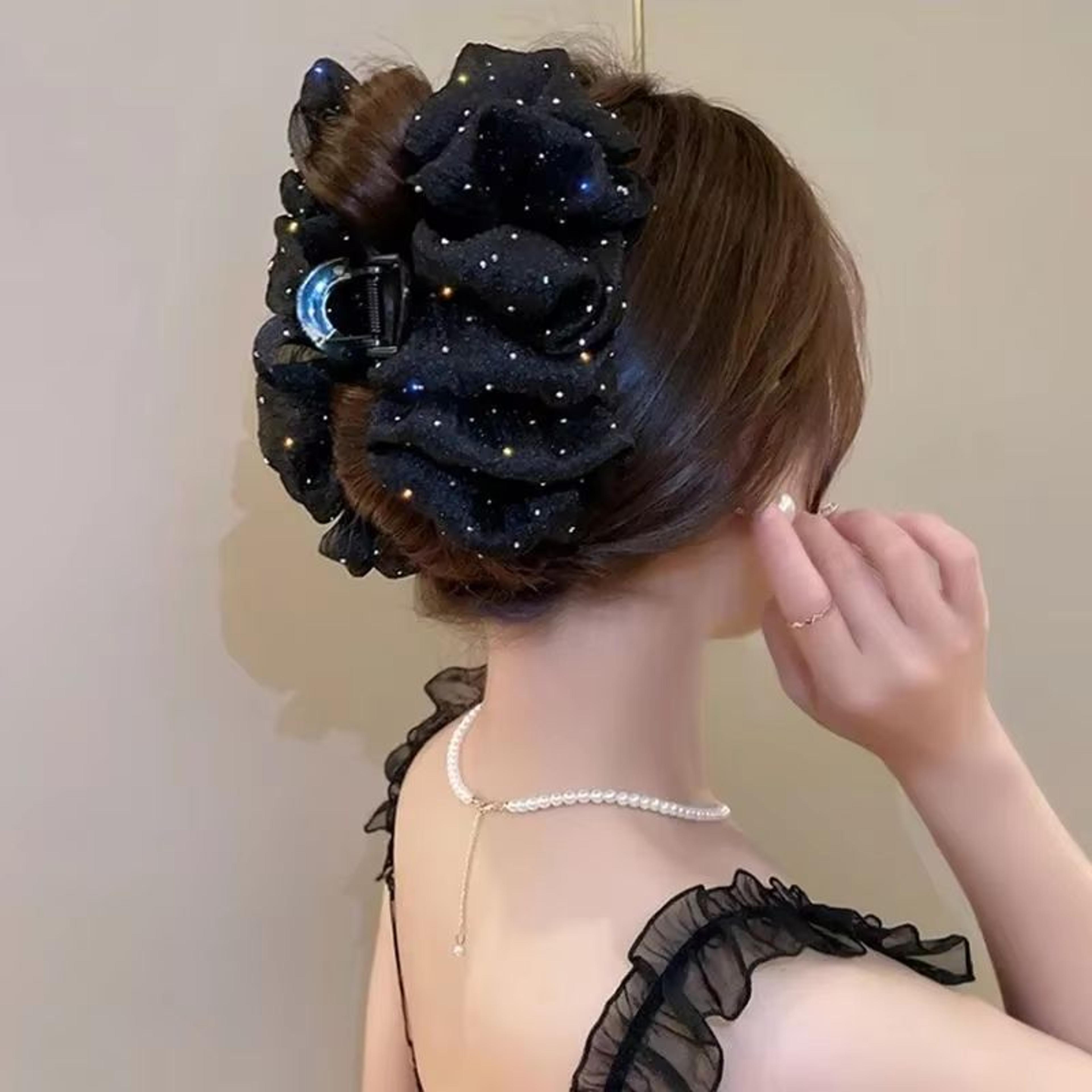 MeshBow Clip Elegance Hair Claw  Stylish Korean Inspired Hair Accessory For Women  Girls 5