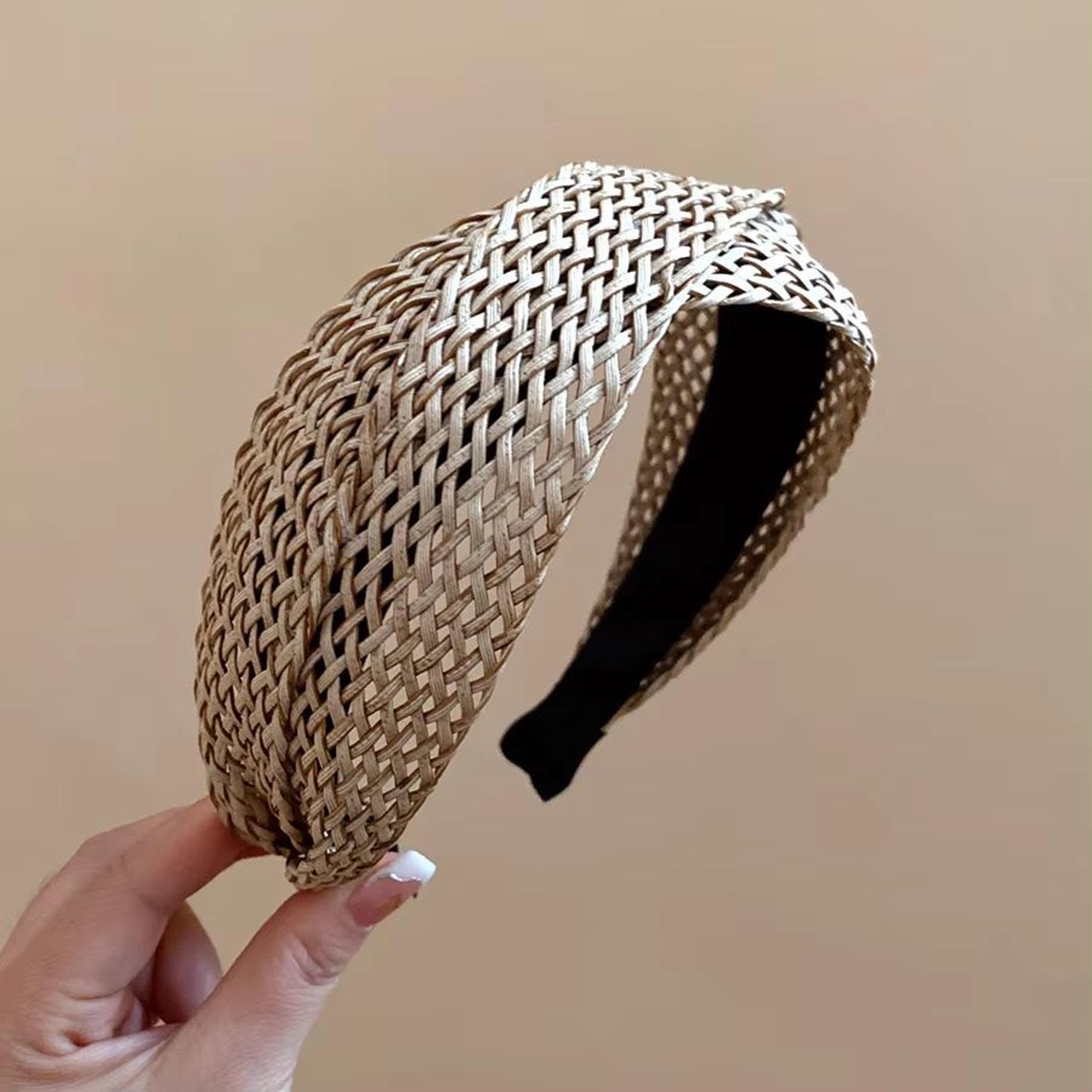 French Stripe Yarn WideEdge Headband  Solid Color High Headband For Women  Girls 13