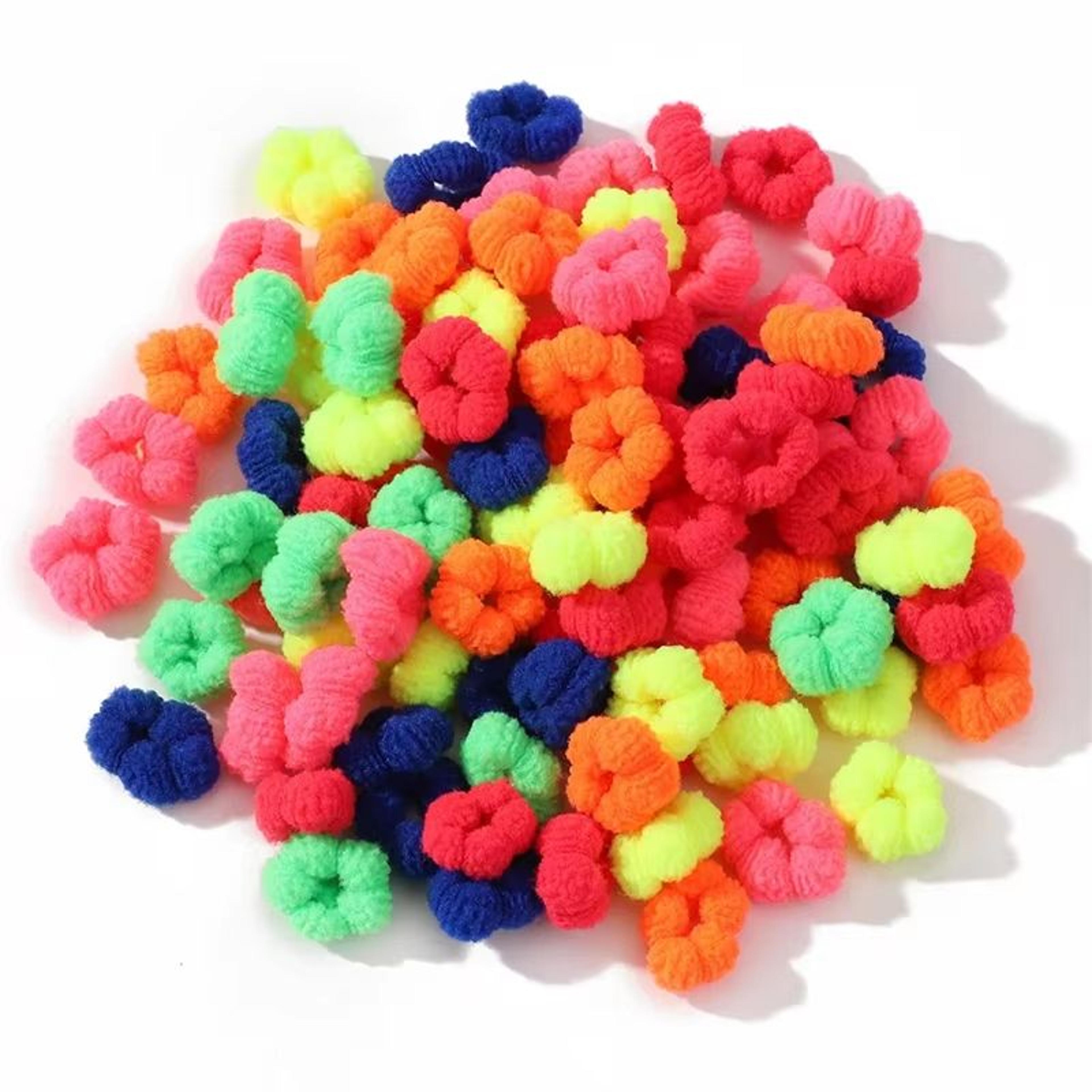 RainbowJoy Kids 100Piece Colorful Elastic Hair Bands Set  Girls Ponytail Holders  Small Scrunchie R 9