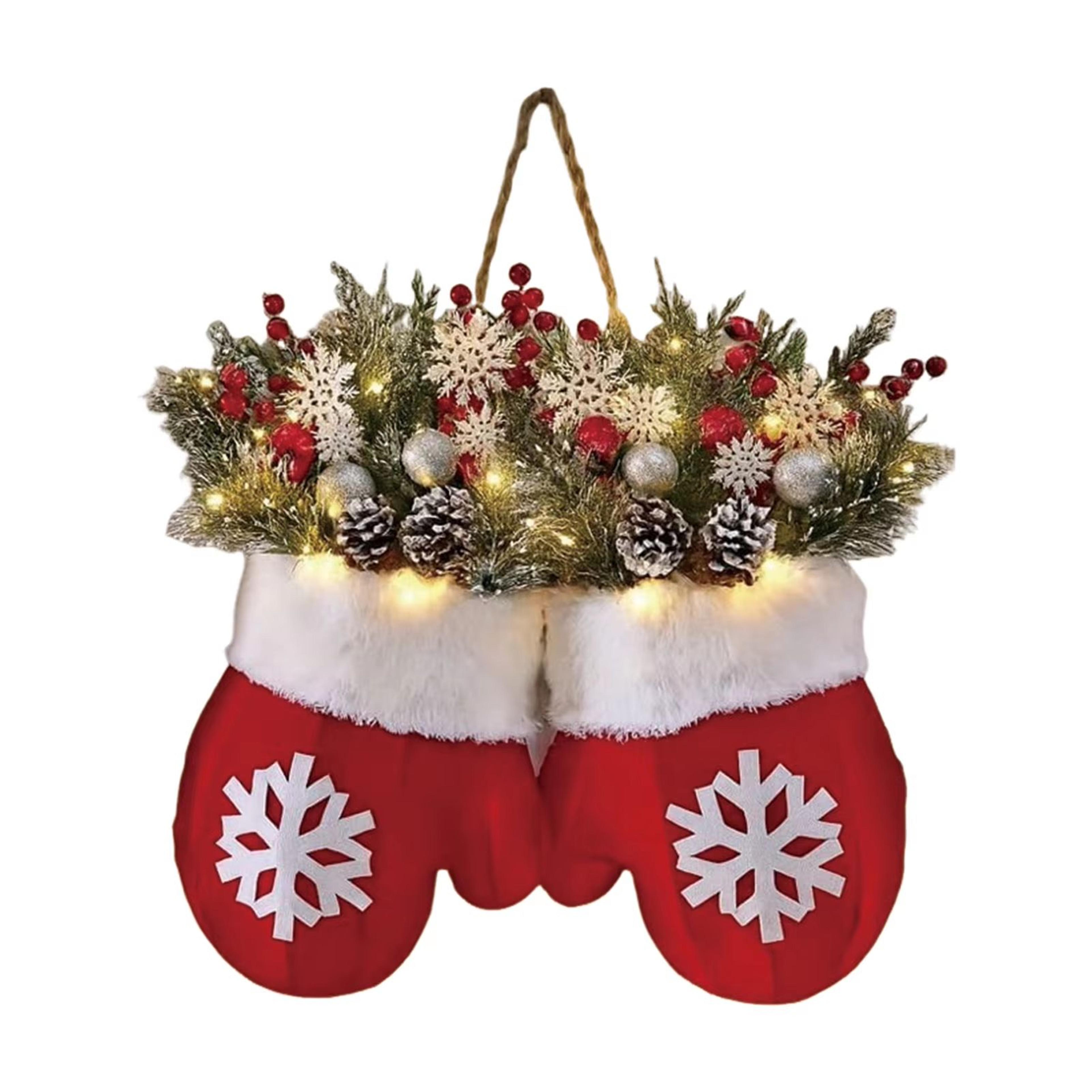GloveShape SimulatedFlower Garland Wreath  Creative 2025 Christmas Decor 6