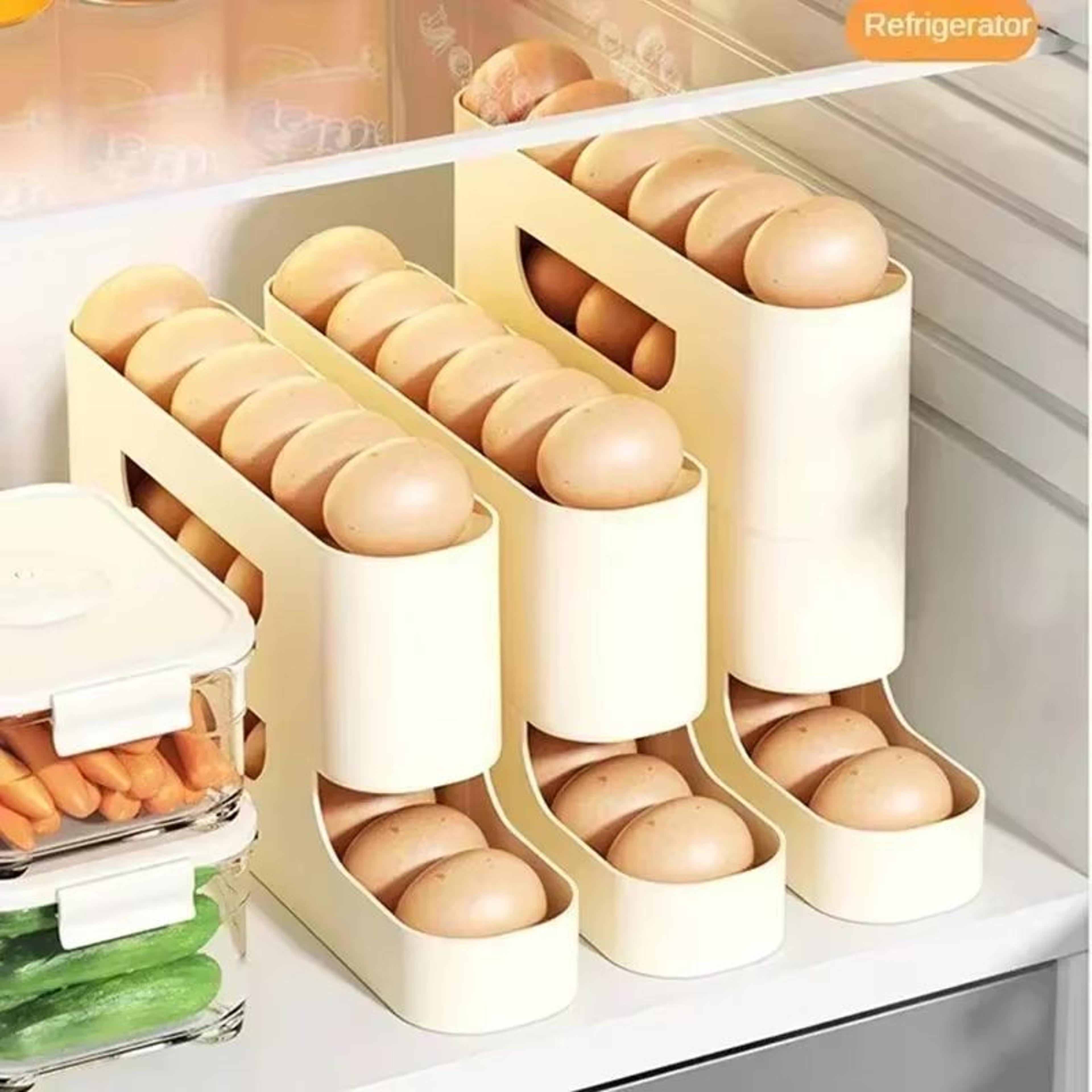 LadderStyle Slide Egg Storage Box 24 Layer Automatic Rolling Organizer 2