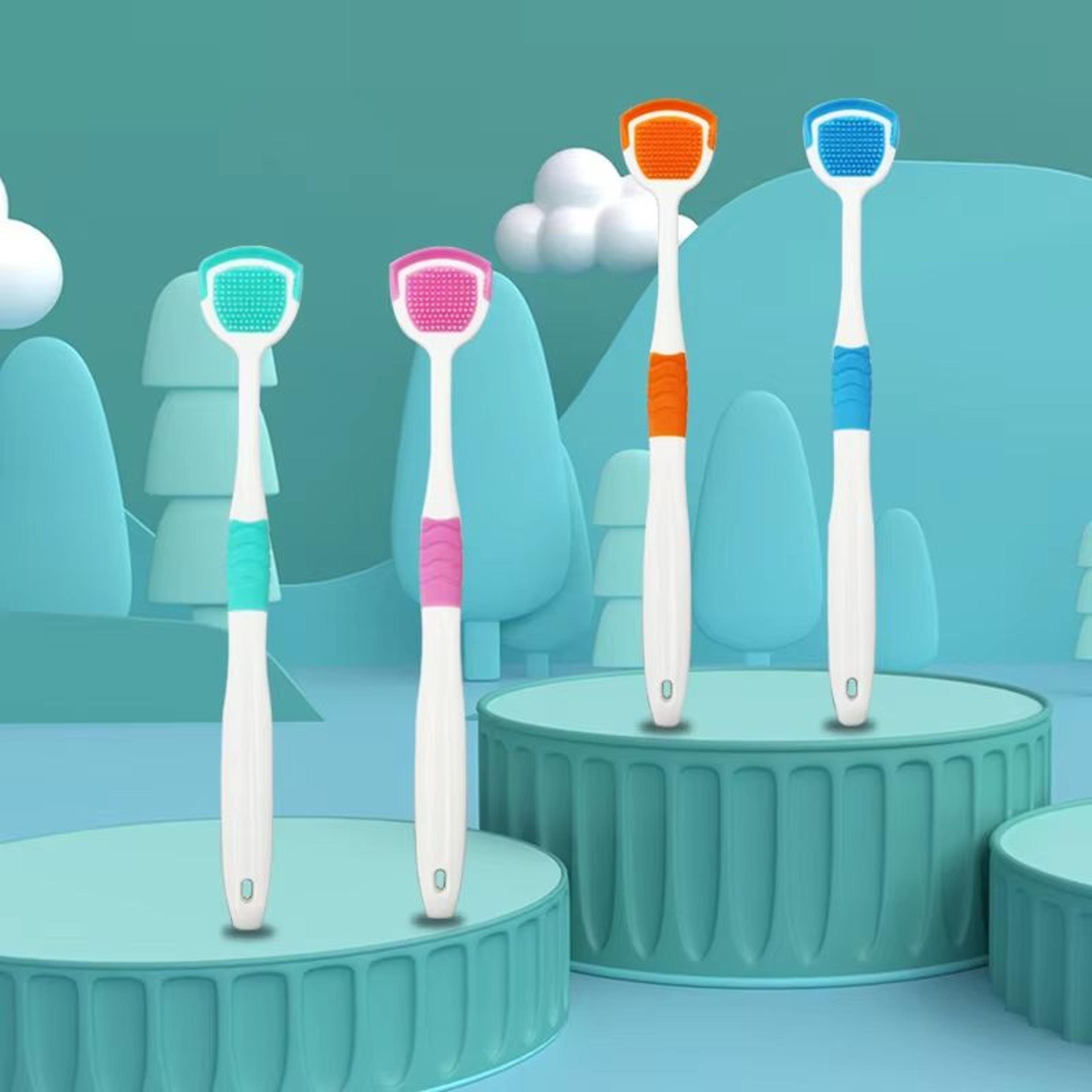 FreshClean Reusable Silicone Tongue Scraper Set  14Piece Kit For Adults  Kids 10