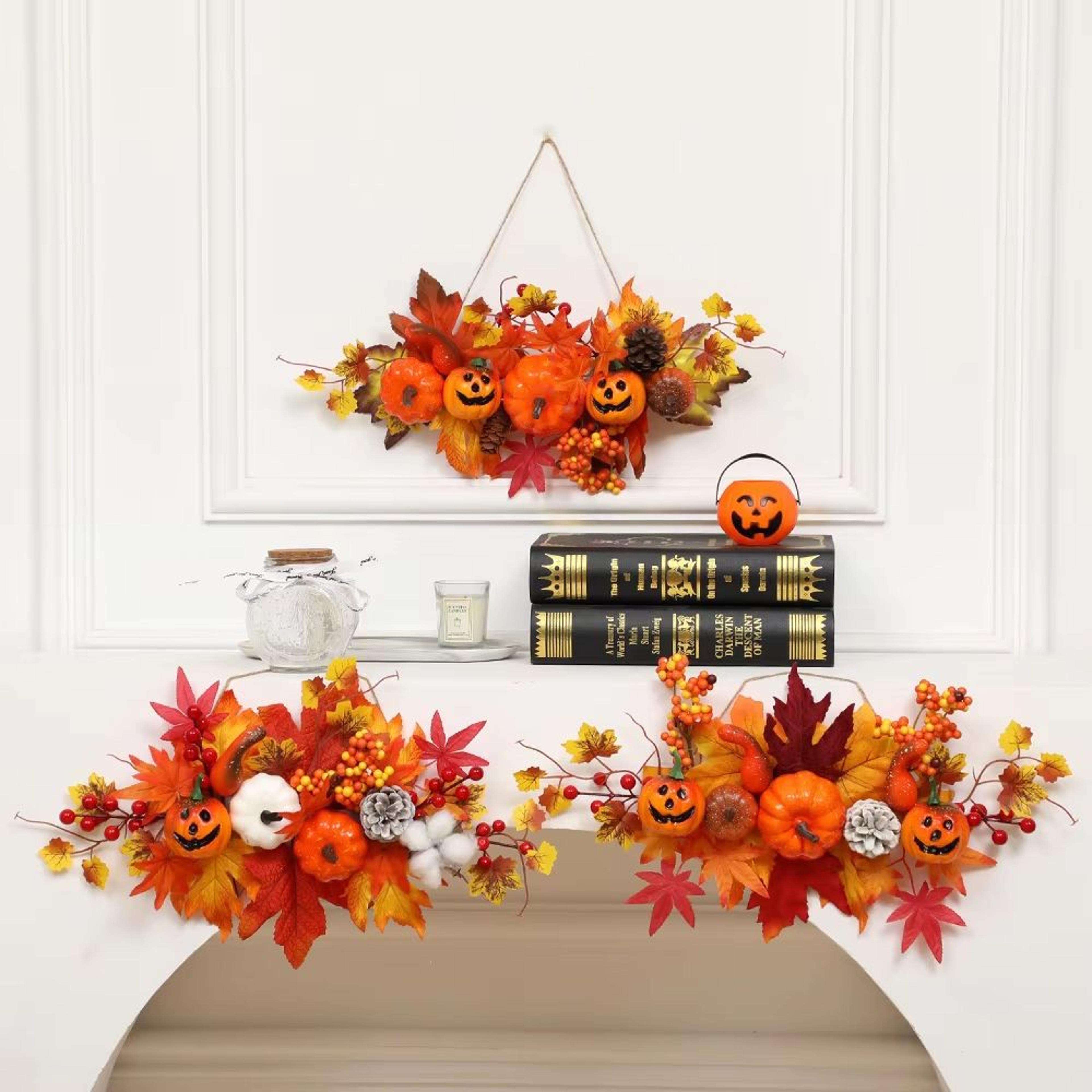 Harvest Glow Maple Leaf Pumpkin Berry Wall Hanging Pendant For Autumn Decor 2