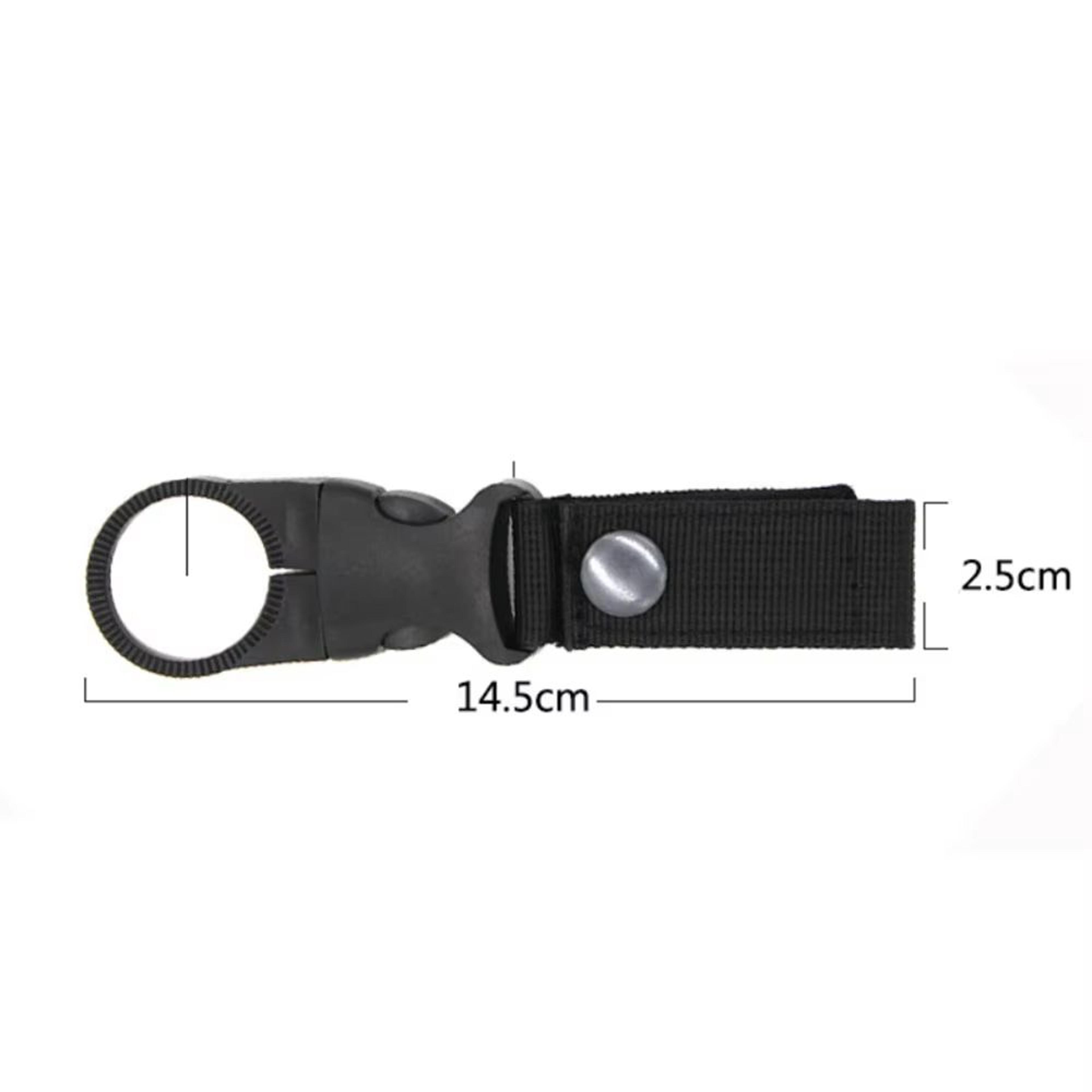 2Pack Quickdraw Carabiner Clip Set  Outdoor Hiking Camping Water Bottle Buckle Holder For MOLLE Web 3