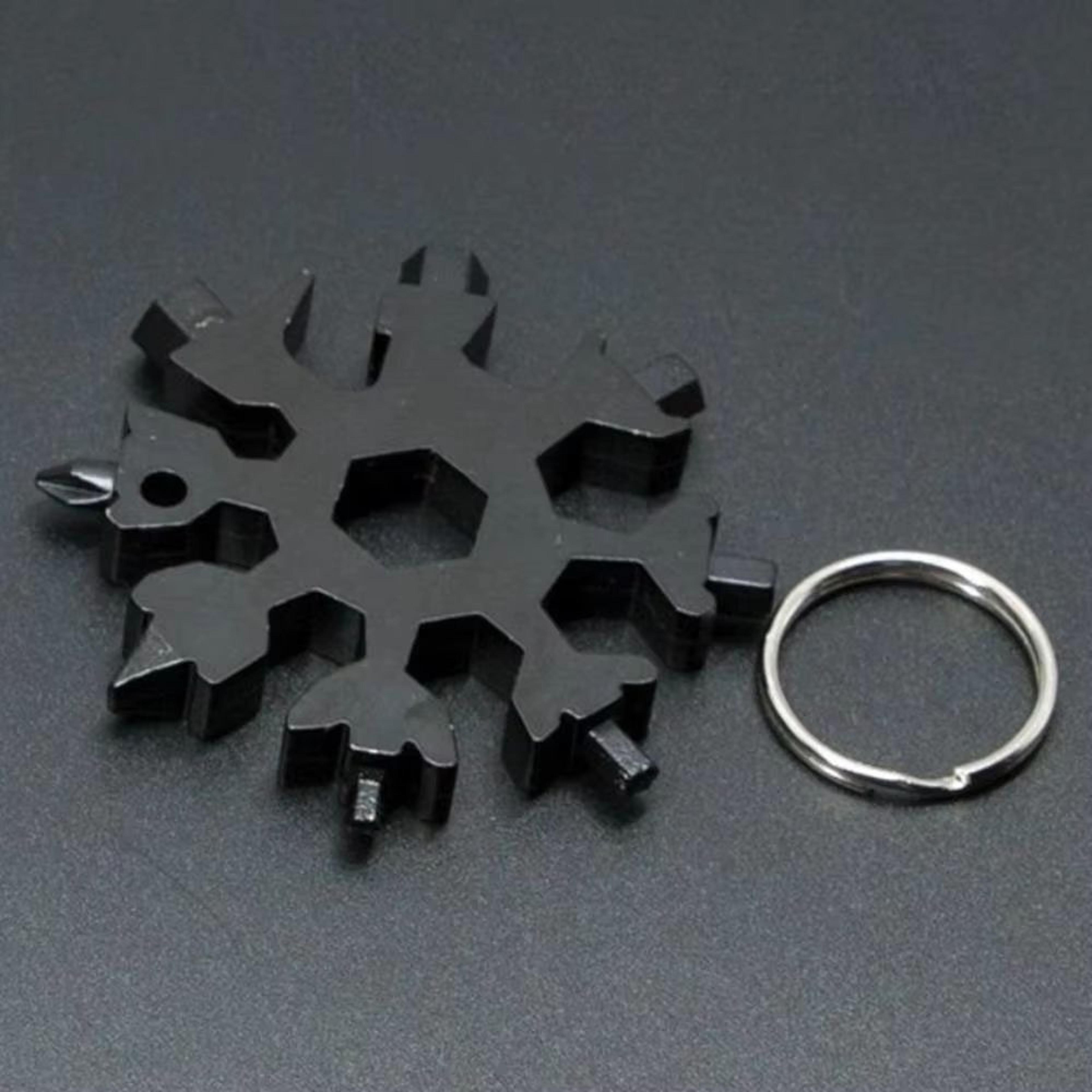 18 In 1 Snowflake Multi Tool Stainless Steel Pocket Wrench Outdoor EDC Gadget 7
