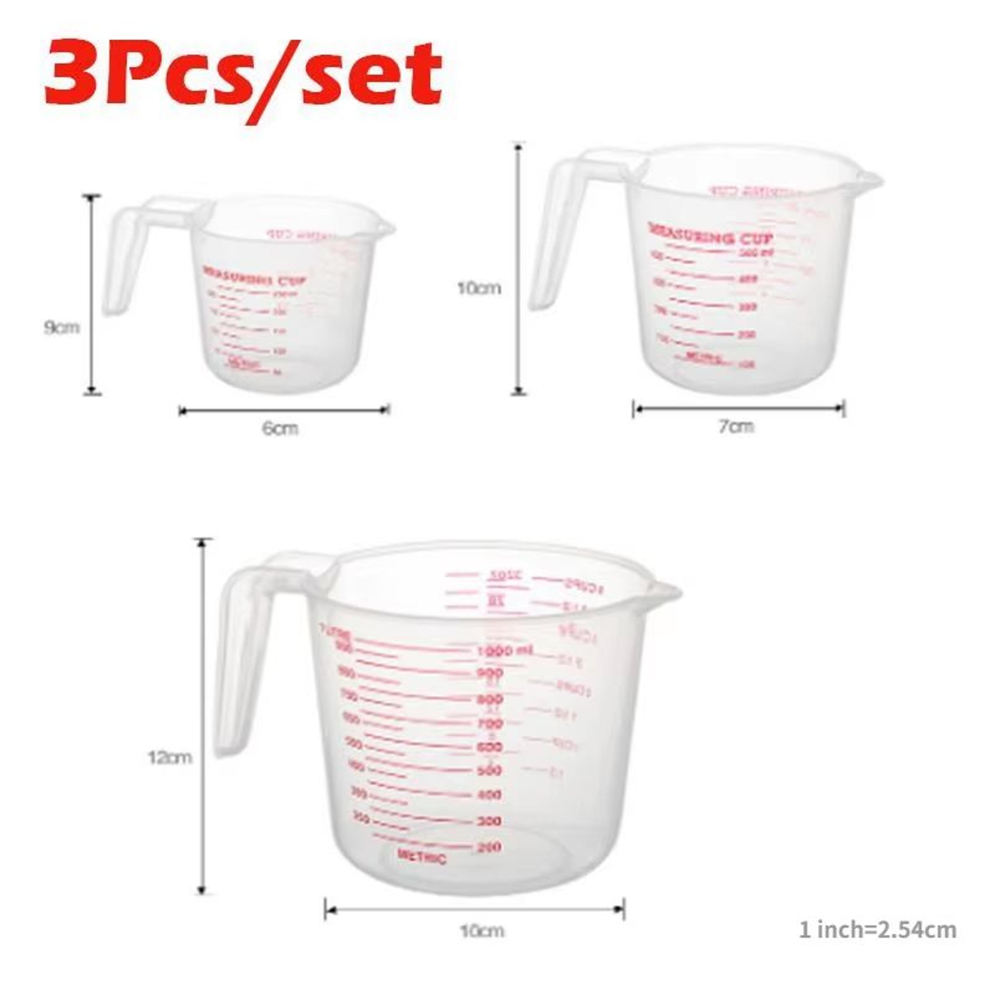 TripleCup Precision Kitchen Measuring Set 2505001000 Ml  Durable PVC Liquid  Dry Scale Cups 6