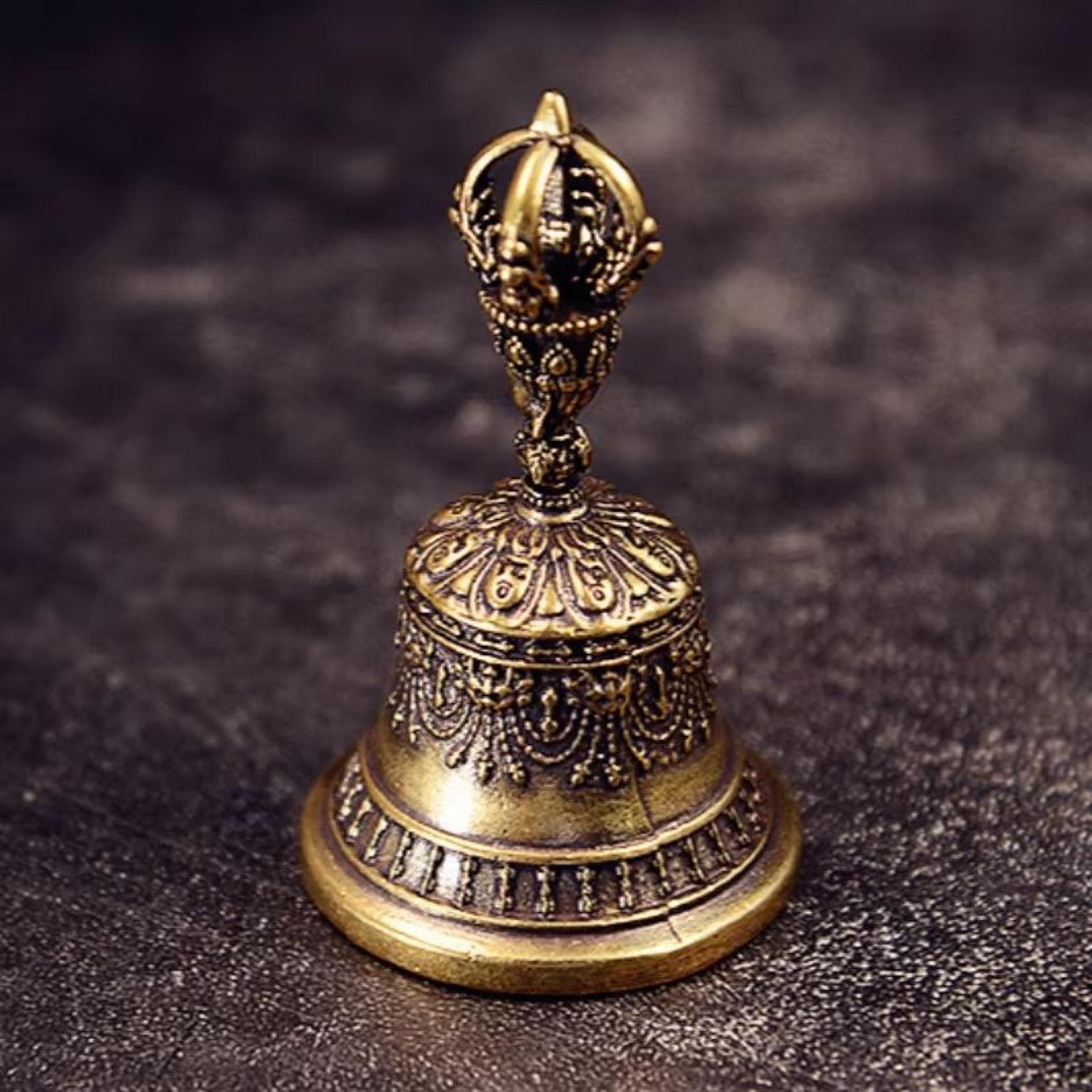 Antique Tibetan Brass Drop Bell Keychain And Wind Bell Ornament 5