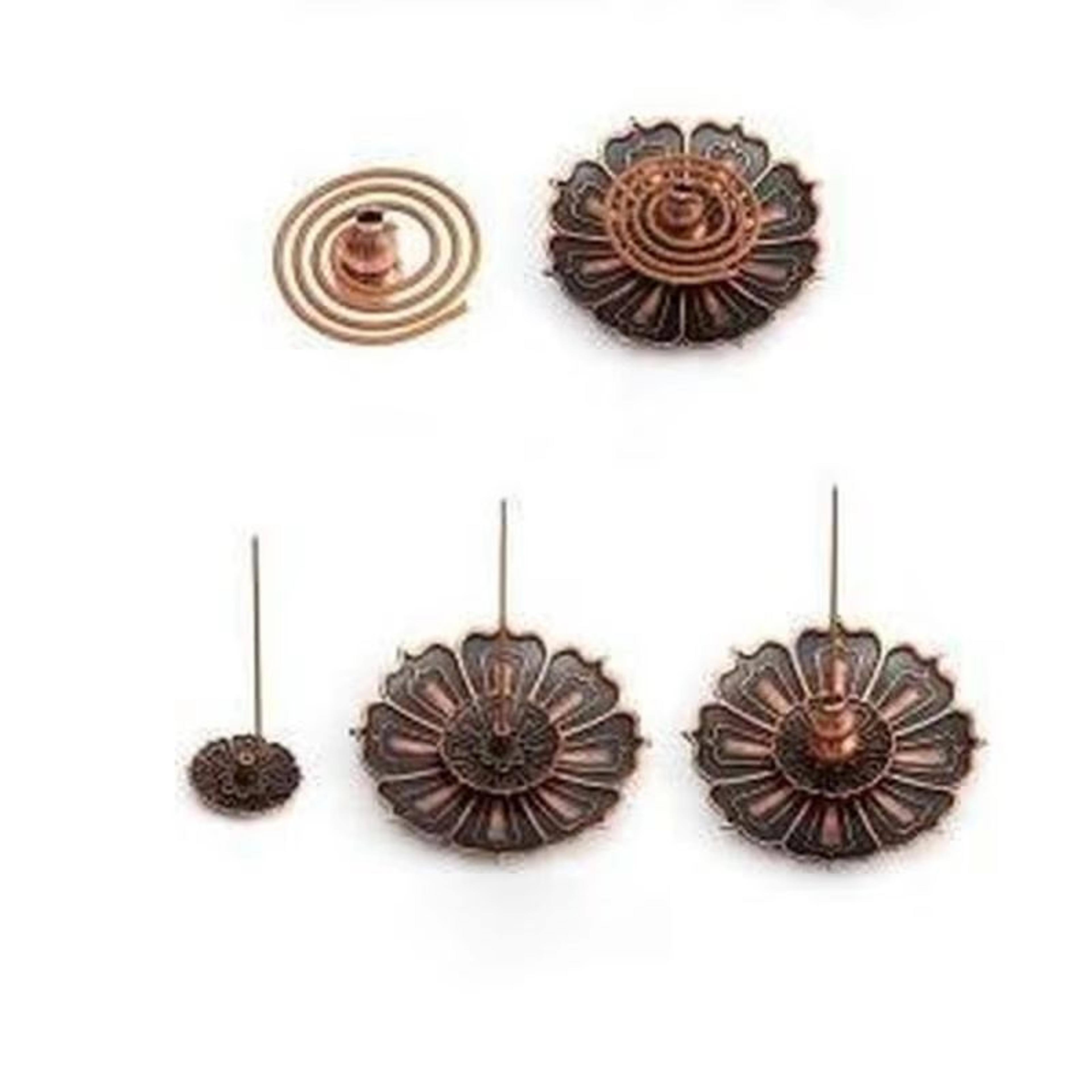 Lotus Incense Burner Metal Holder For Sticks And Cones 5
