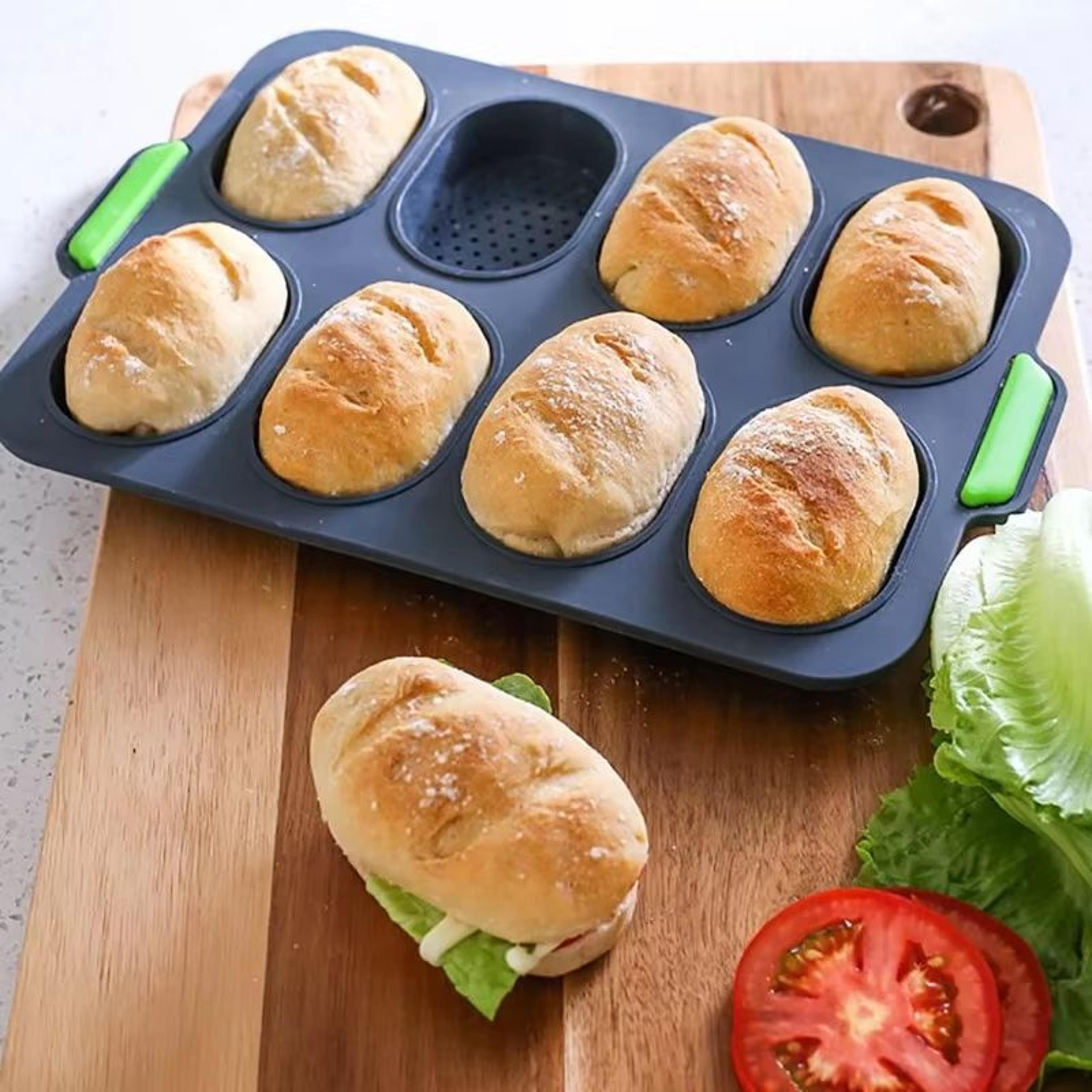 Silicone Mini Baguette Baking Tray Non Stick Bread Mold 0