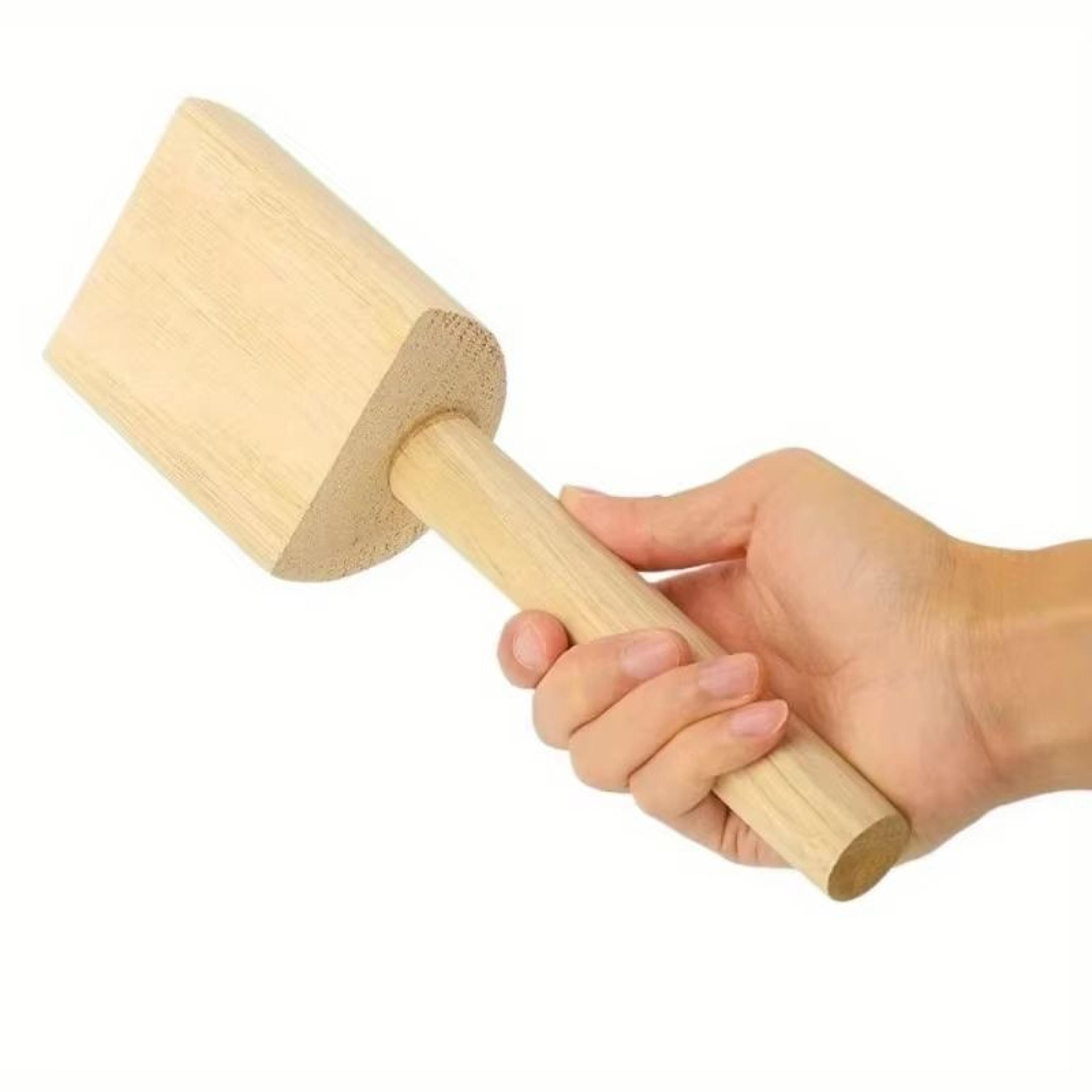 Wood Clay Patting Board Solid Wood Pottery Mallet Tool 2