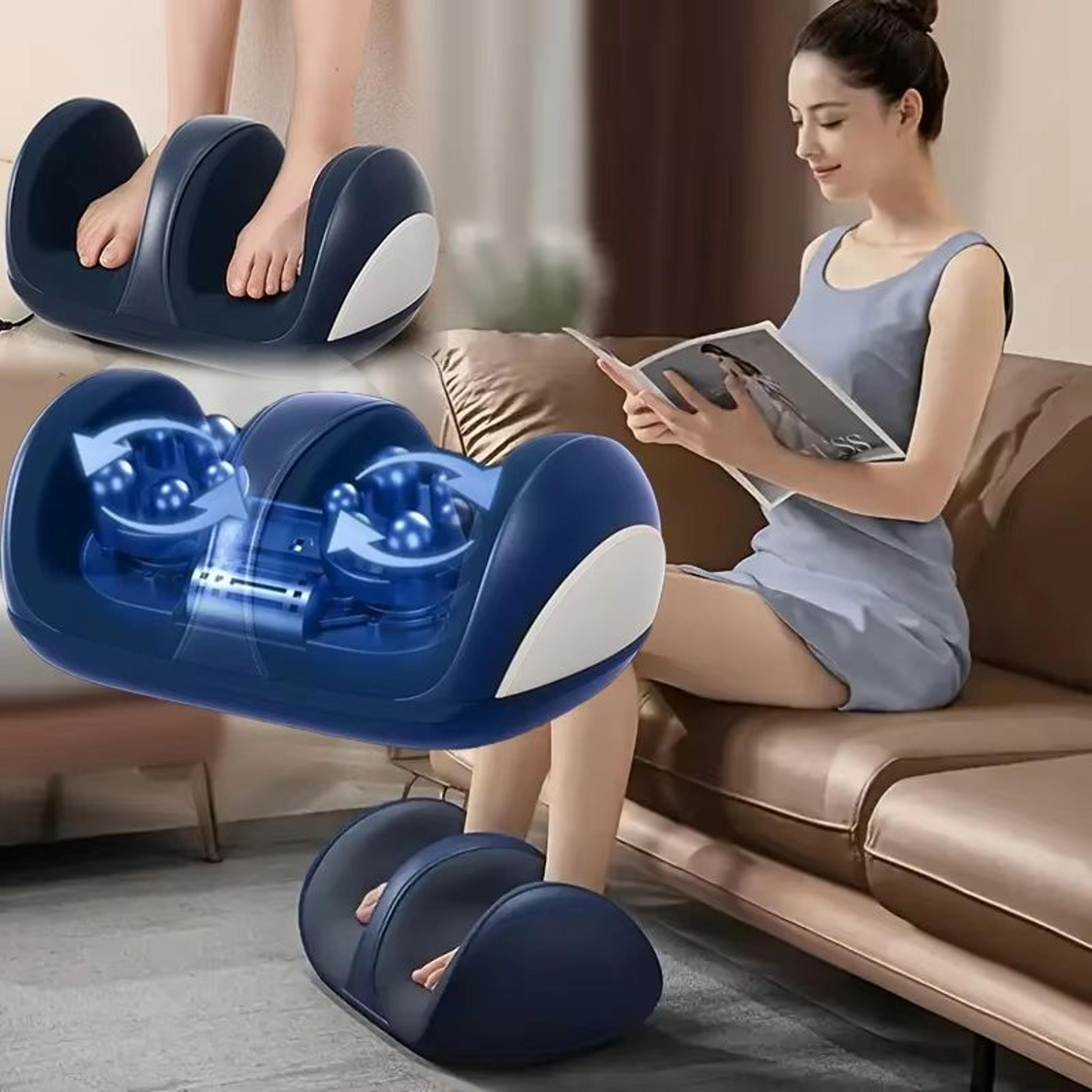 extra big electric foot massager with heat shiatsu leg and calf relaxer