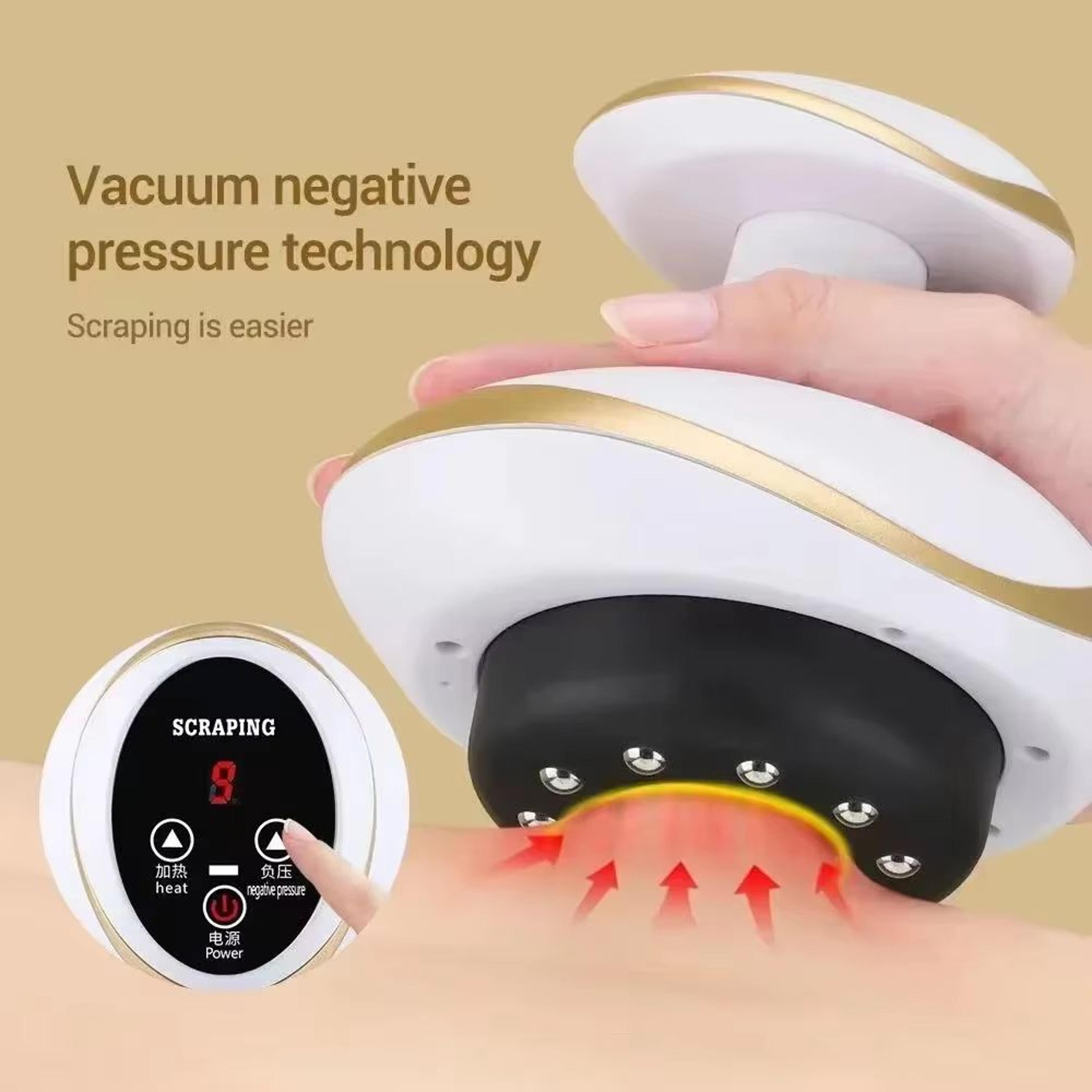 Rechargeable Electric Cupping And Guasha Body Massager With Heating 2