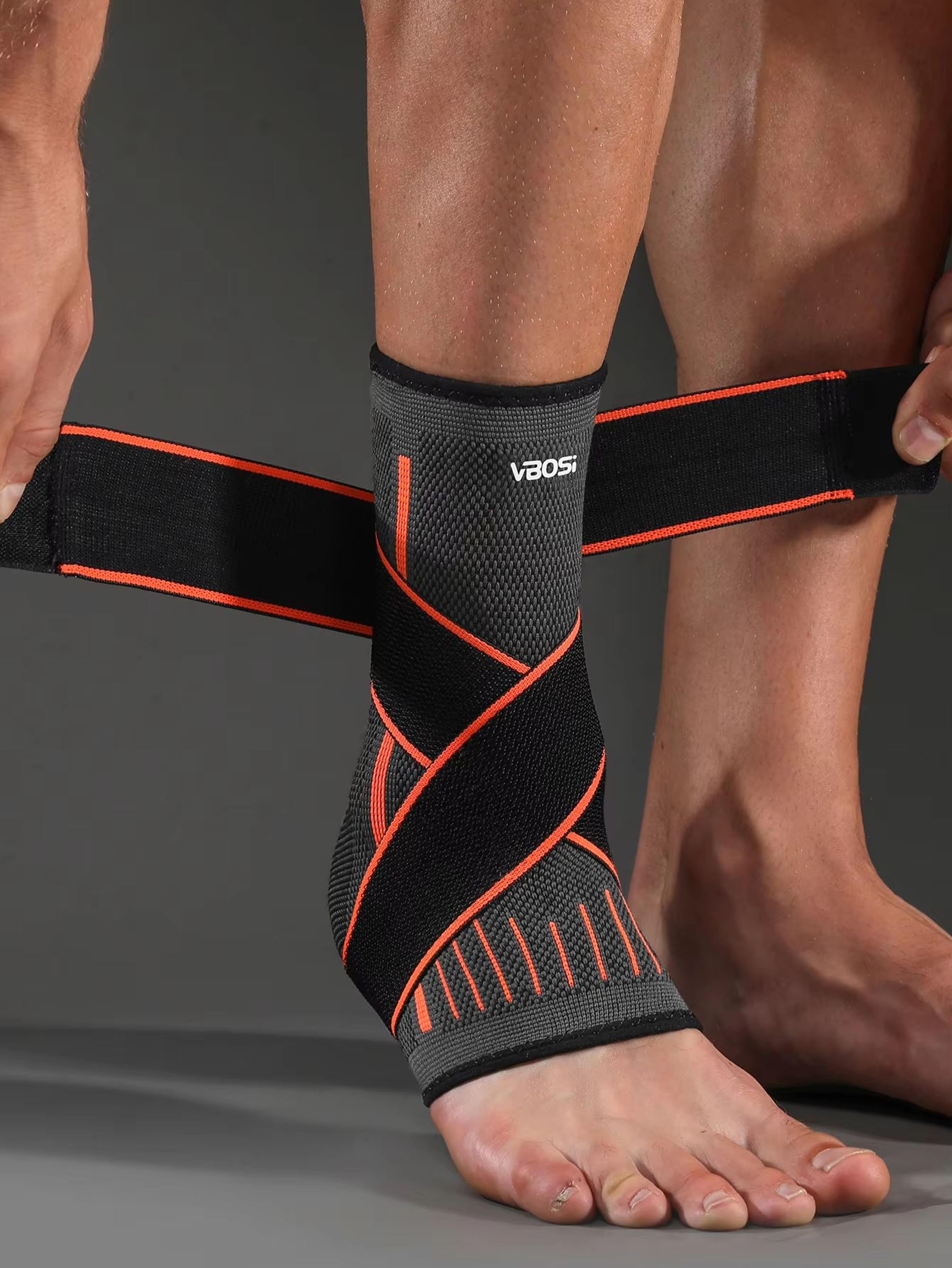 Adjustable Strap Compression Ankle Brace Sleeve With Arch Support  Foot Stabilizer 0