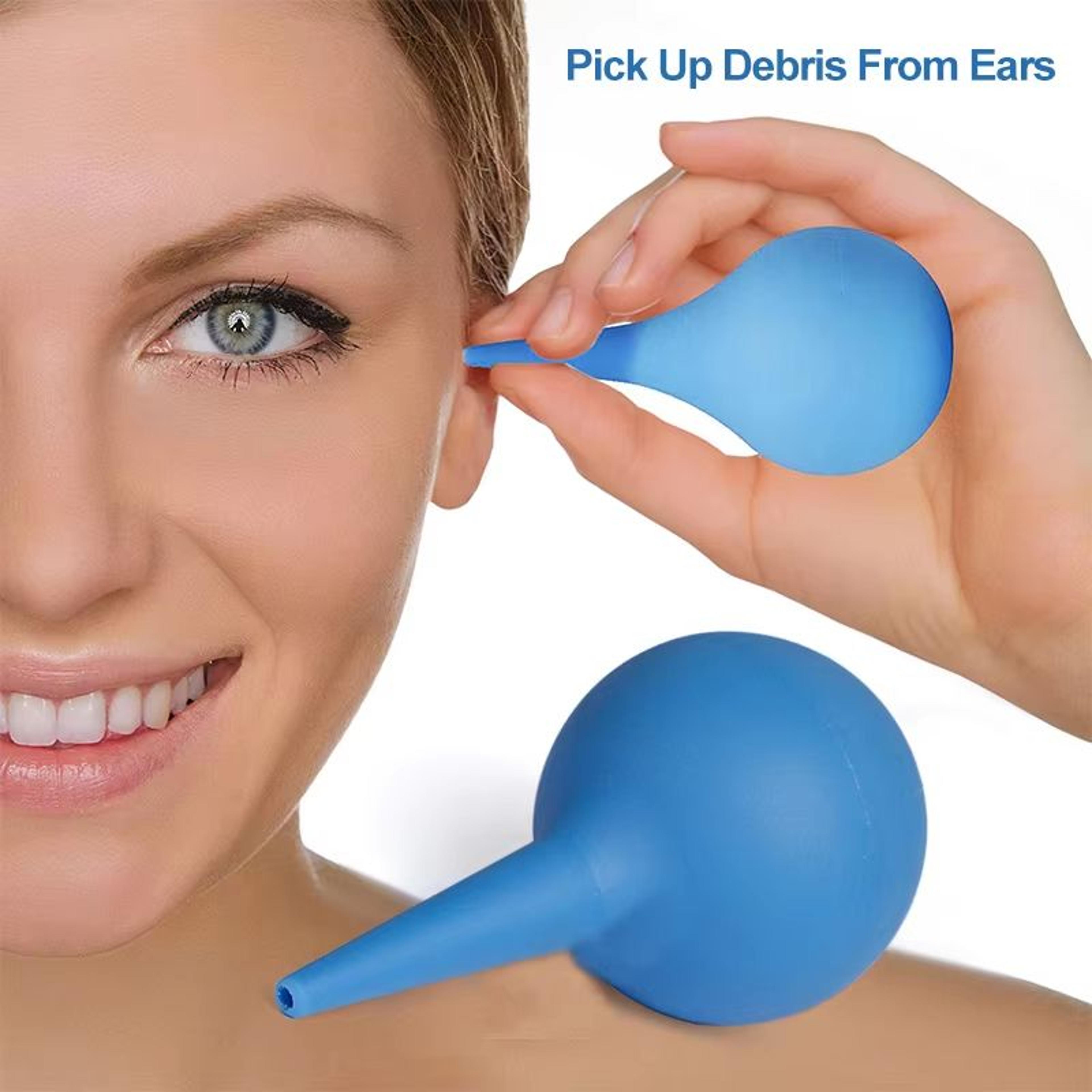 ear wax removal irrigation cleaning kit with bulb syringe & air blower pump