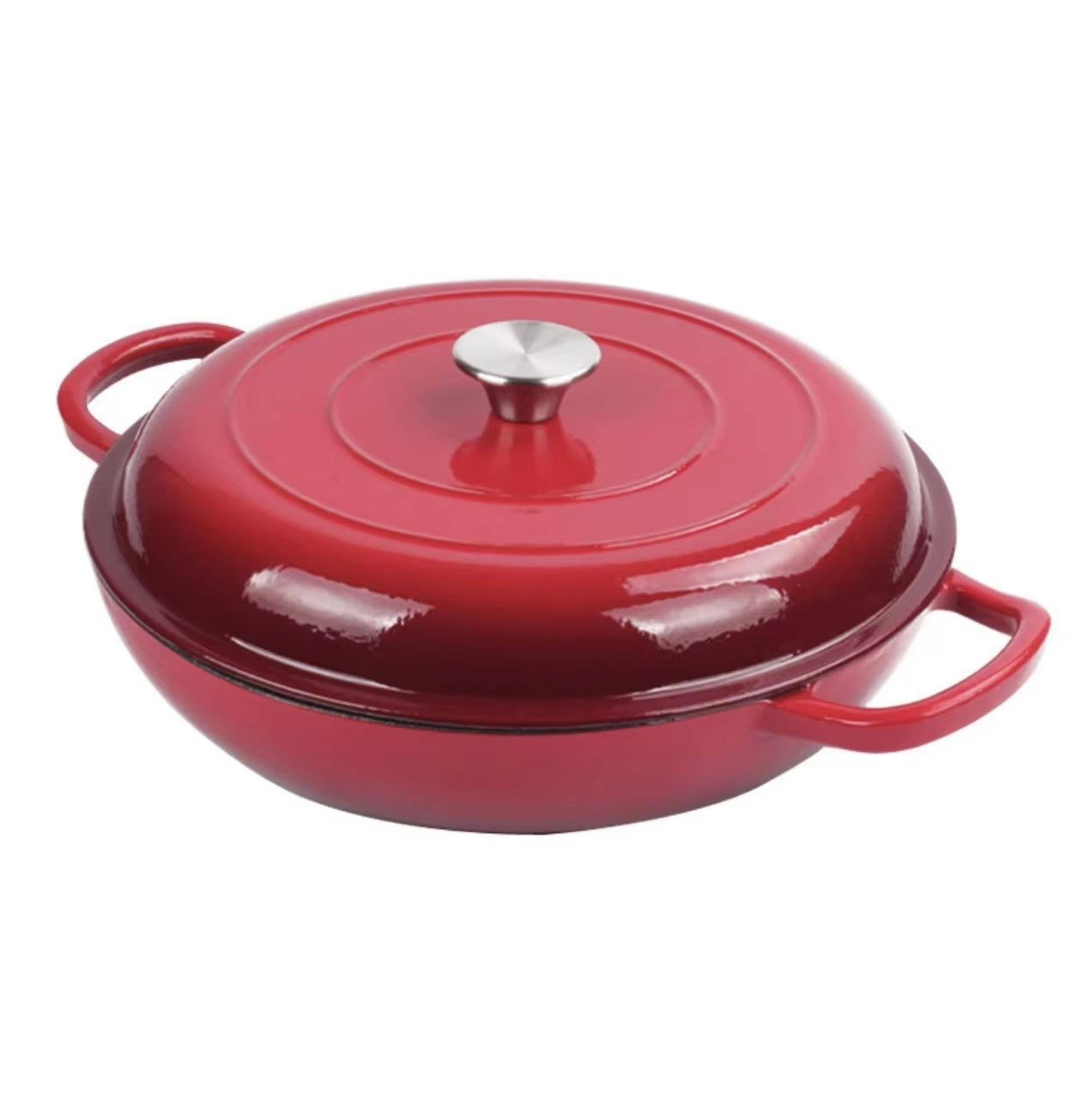 45 L Cast Iron Dutch Oven With Lid And Dual Handles 7