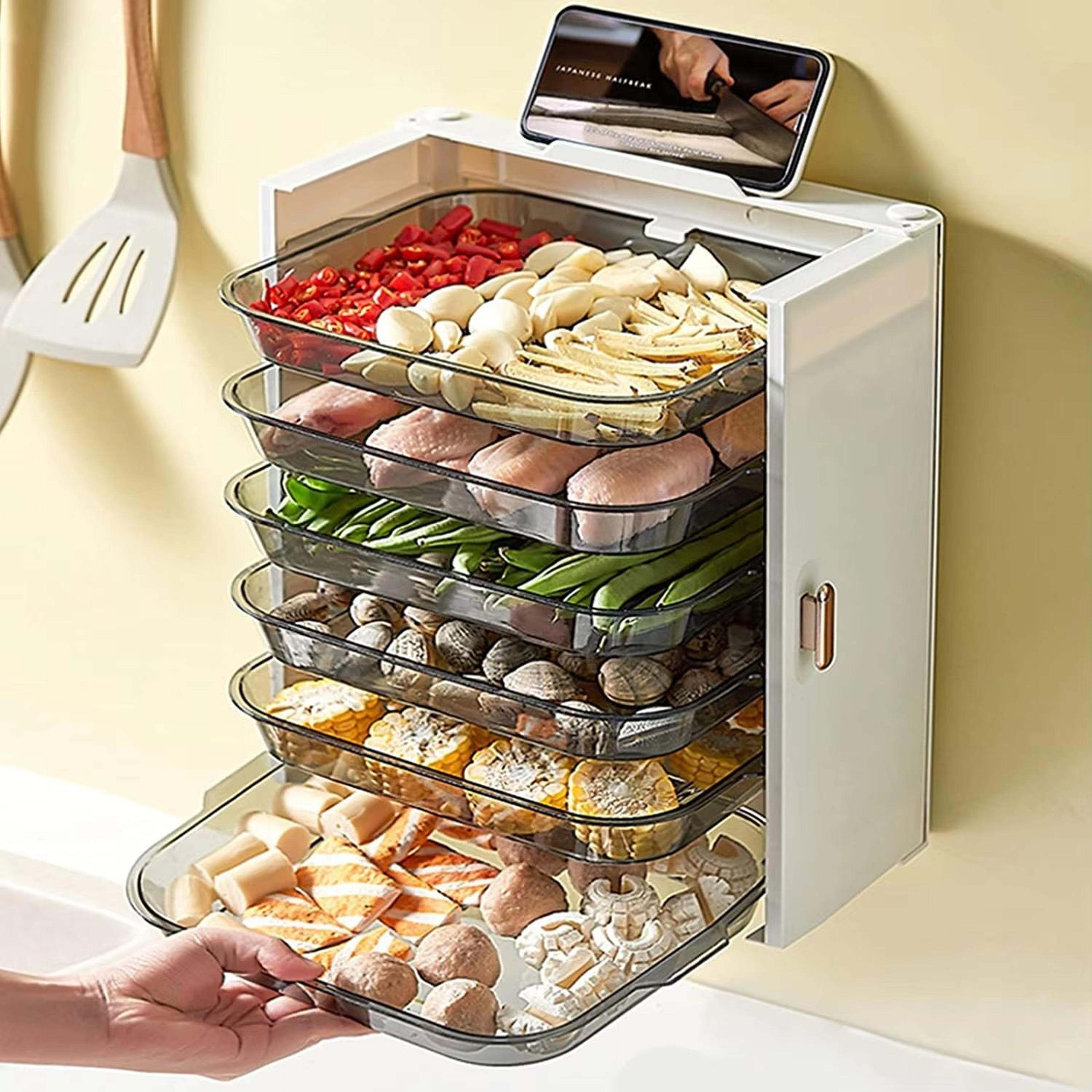 SpaceSaver 6Layer Foldable Kitchen Dish Tray Organizer Rack 0