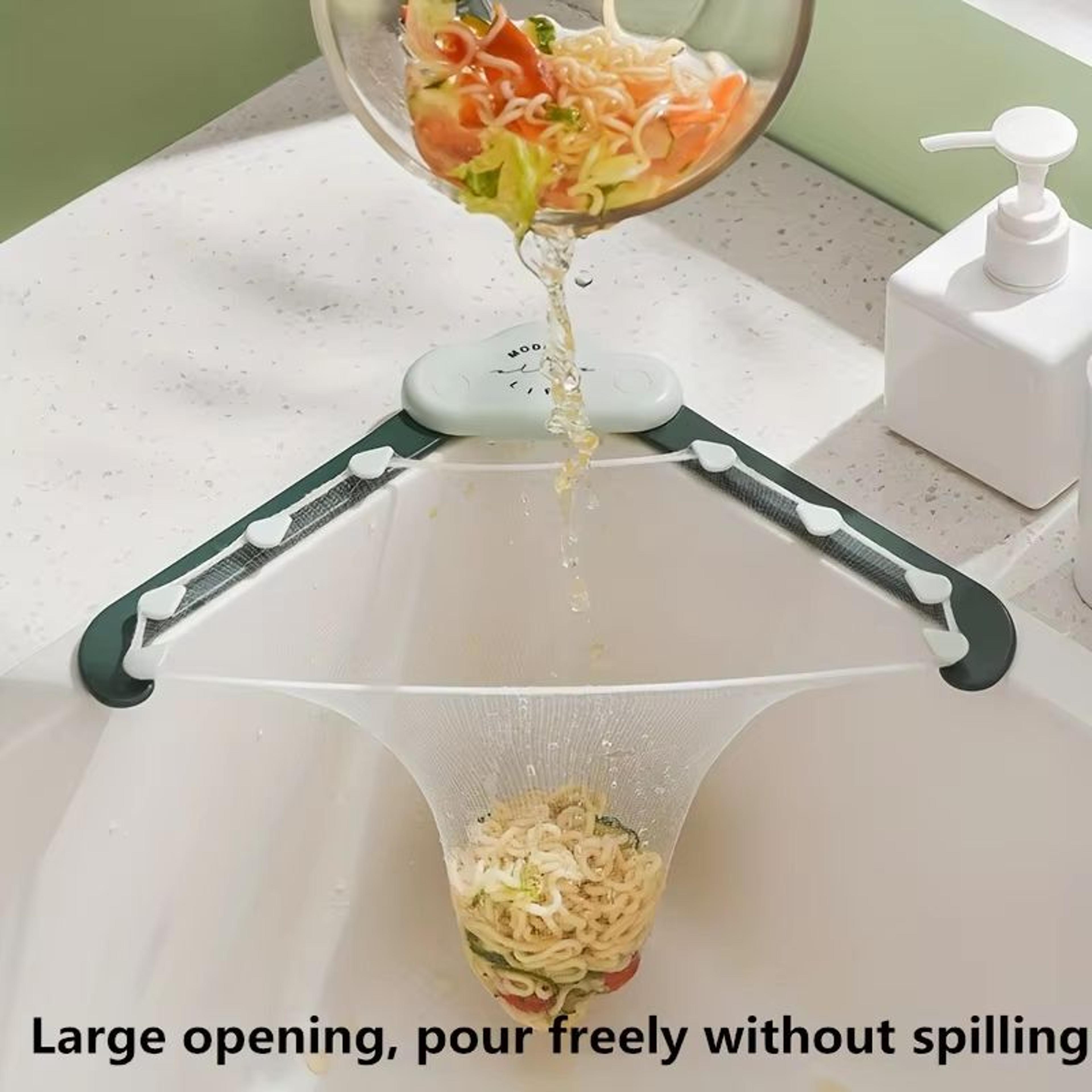 SinkMaster 51Pc Triangle Draining Basket Set With Storage Rack  Mesh Filters 1