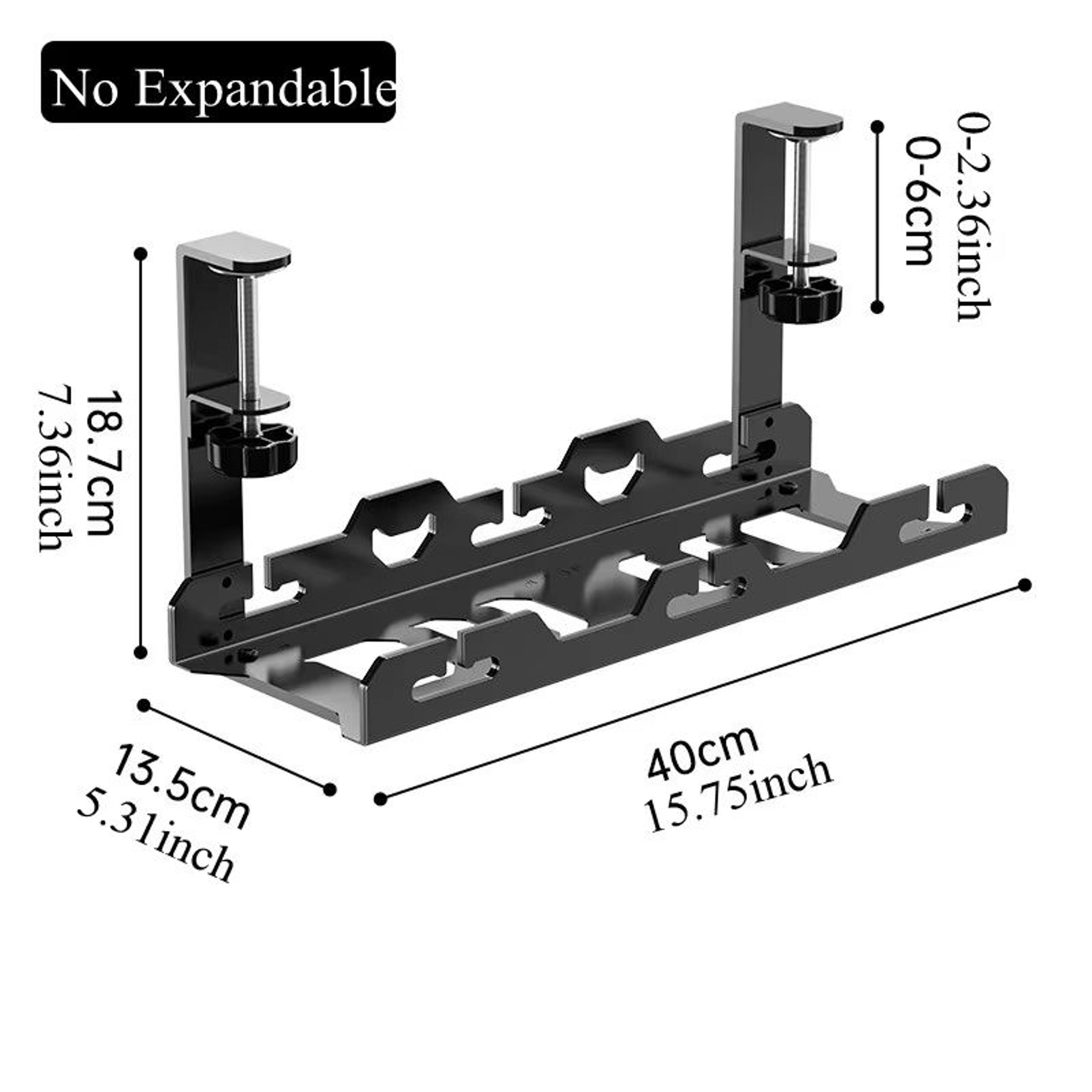 Telescopic UnderTable Metal Cable Management Tray For Home  Office 6