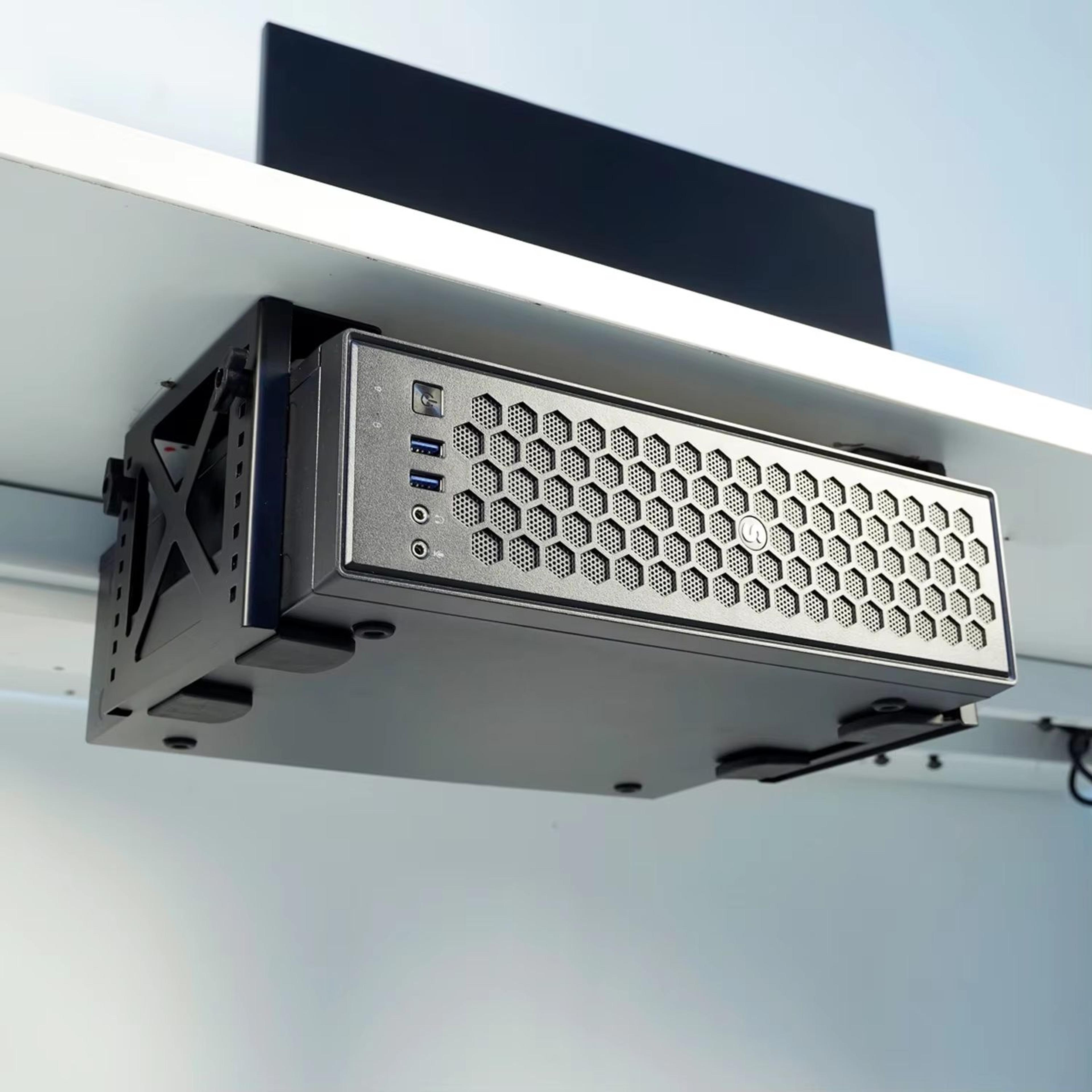 Monzlteck Adjustable UnderDesk Mount Bracket For PC  NAS Storage 1