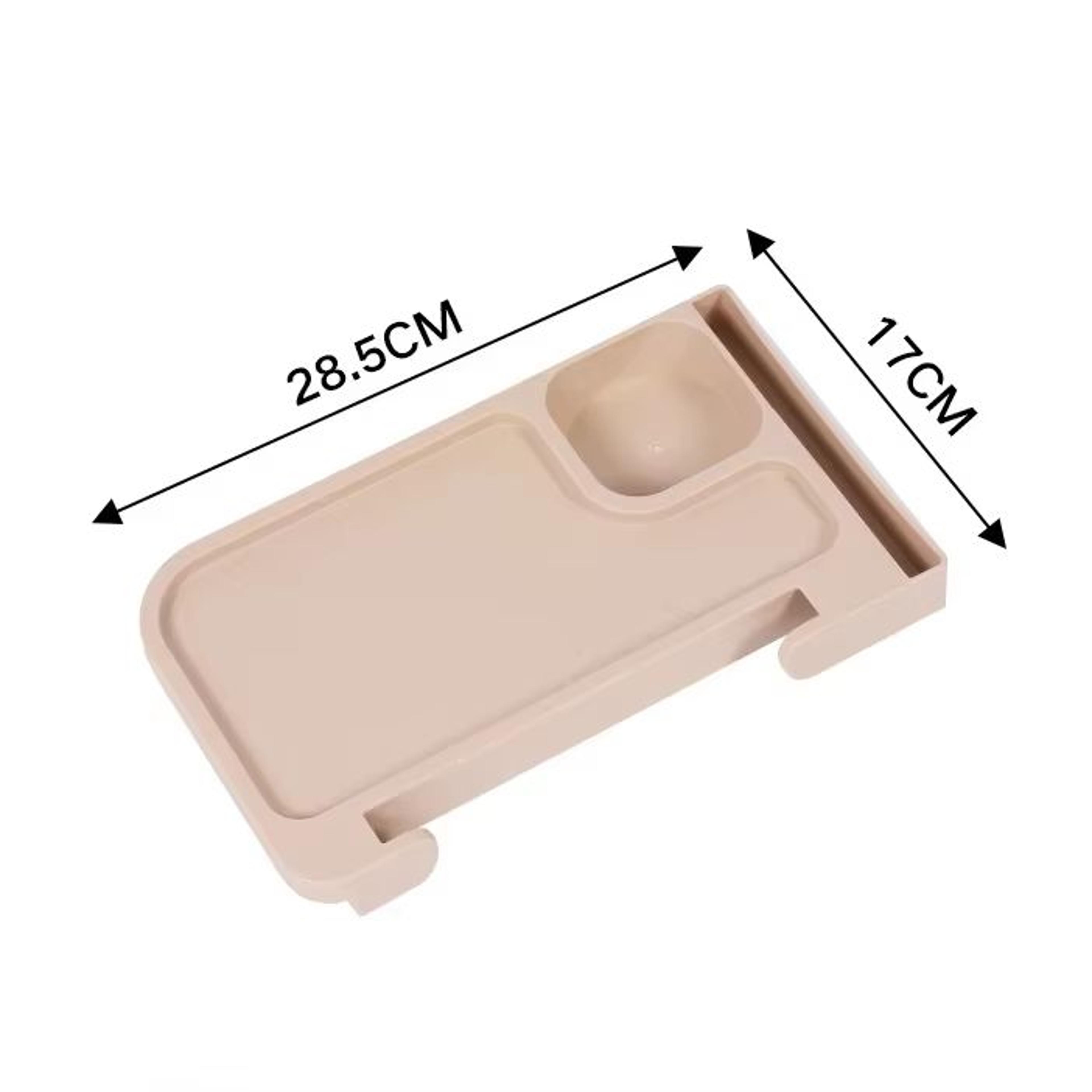 Outdoor Folding Chair Side Tray With Cup Holder  Rear Storage  2Piece Set 7