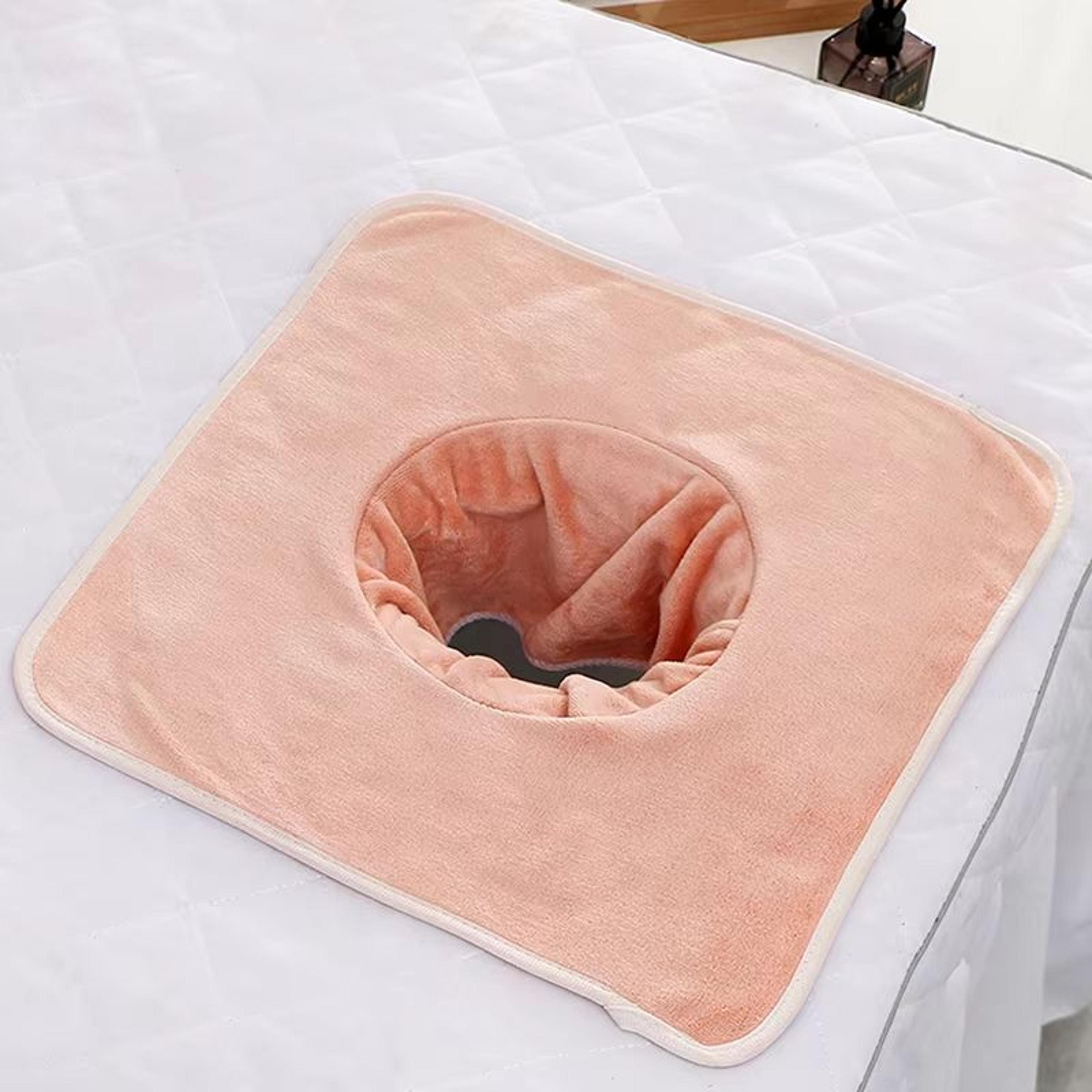 Thickened Beauty SPA Massage Table Face Towel With Hole 35X35 Cm 8