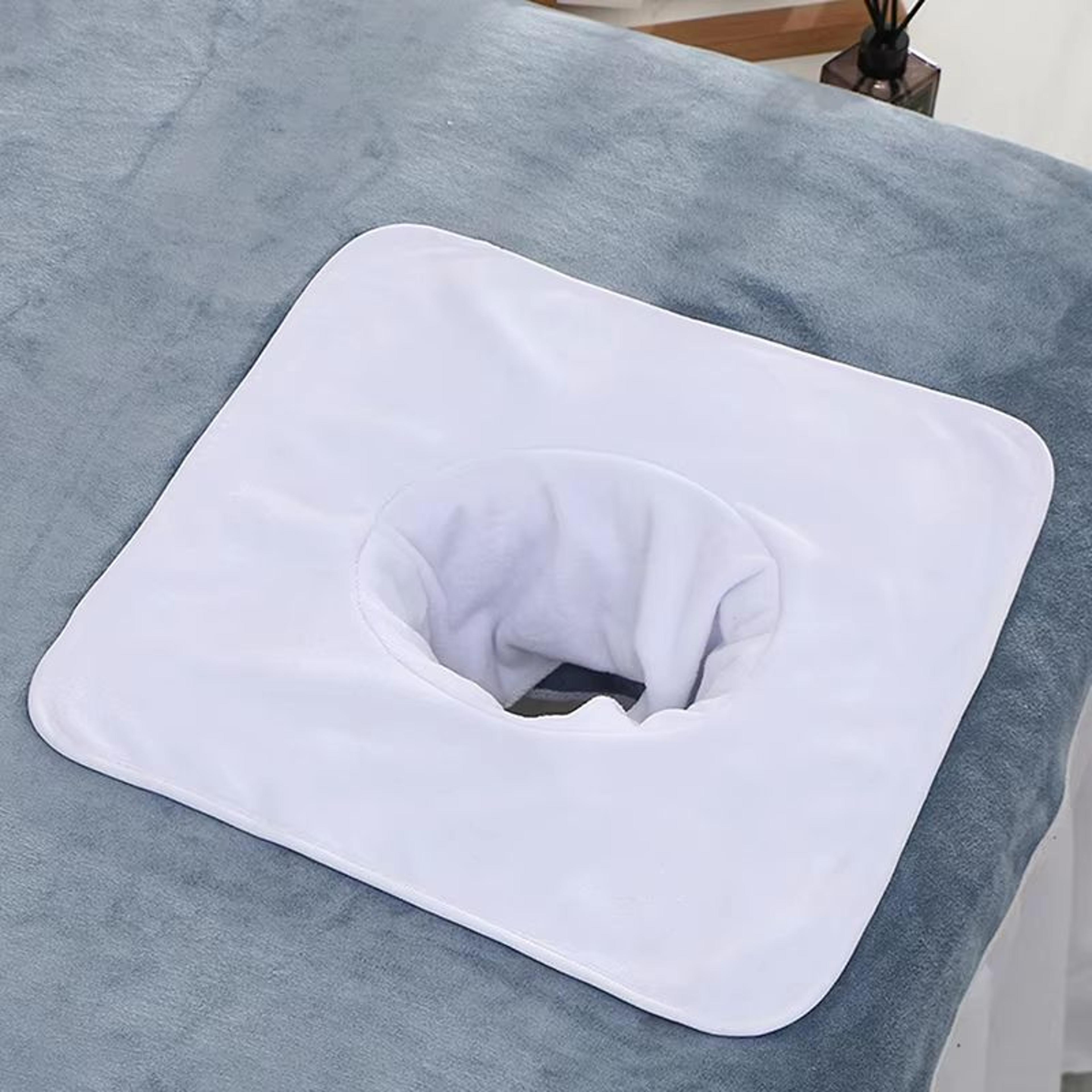 Thickened Beauty SPA Massage Table Face Towel With Hole 35X35 Cm 11