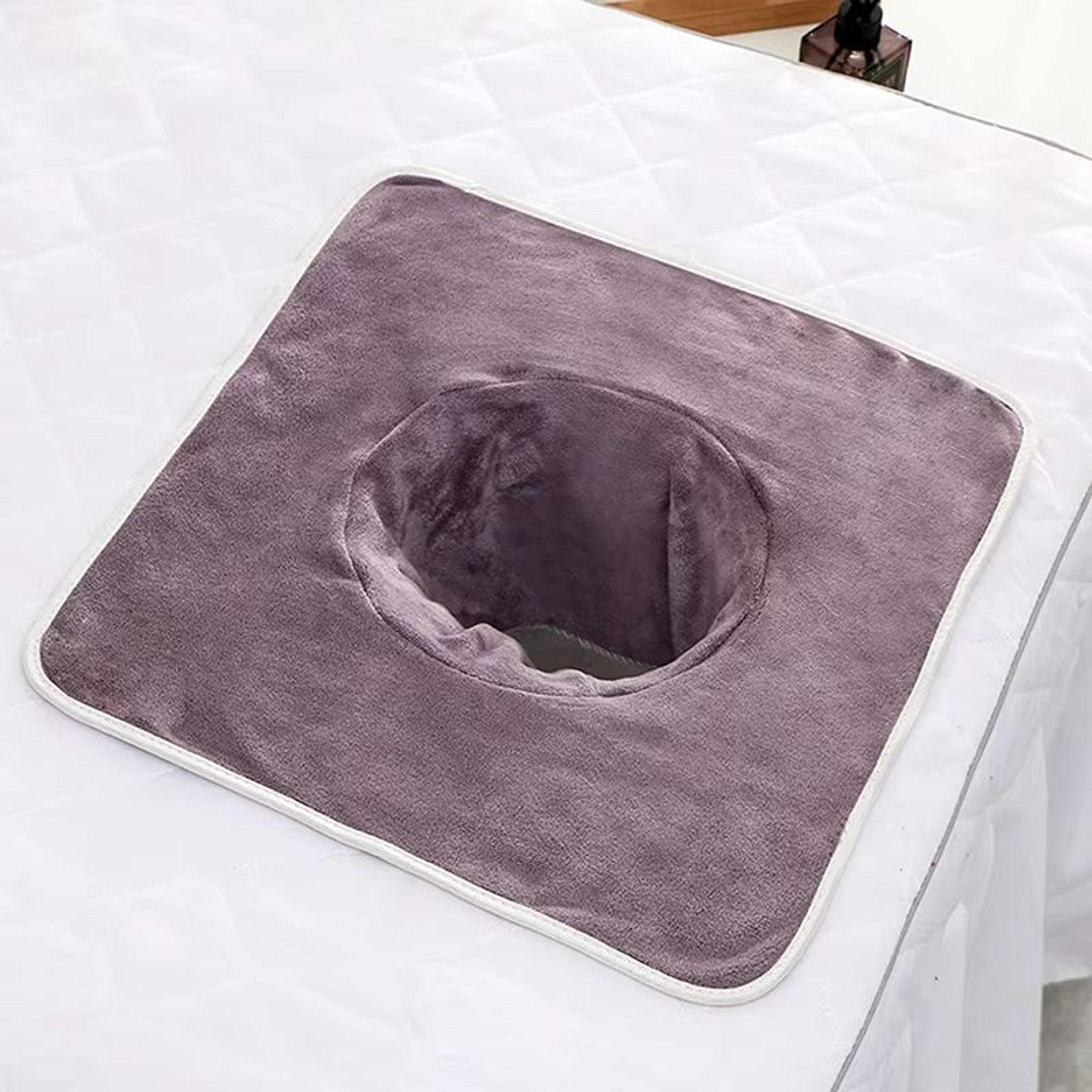 Thickened Beauty SPA Massage Table Face Towel With Hole 35X35 Cm 12