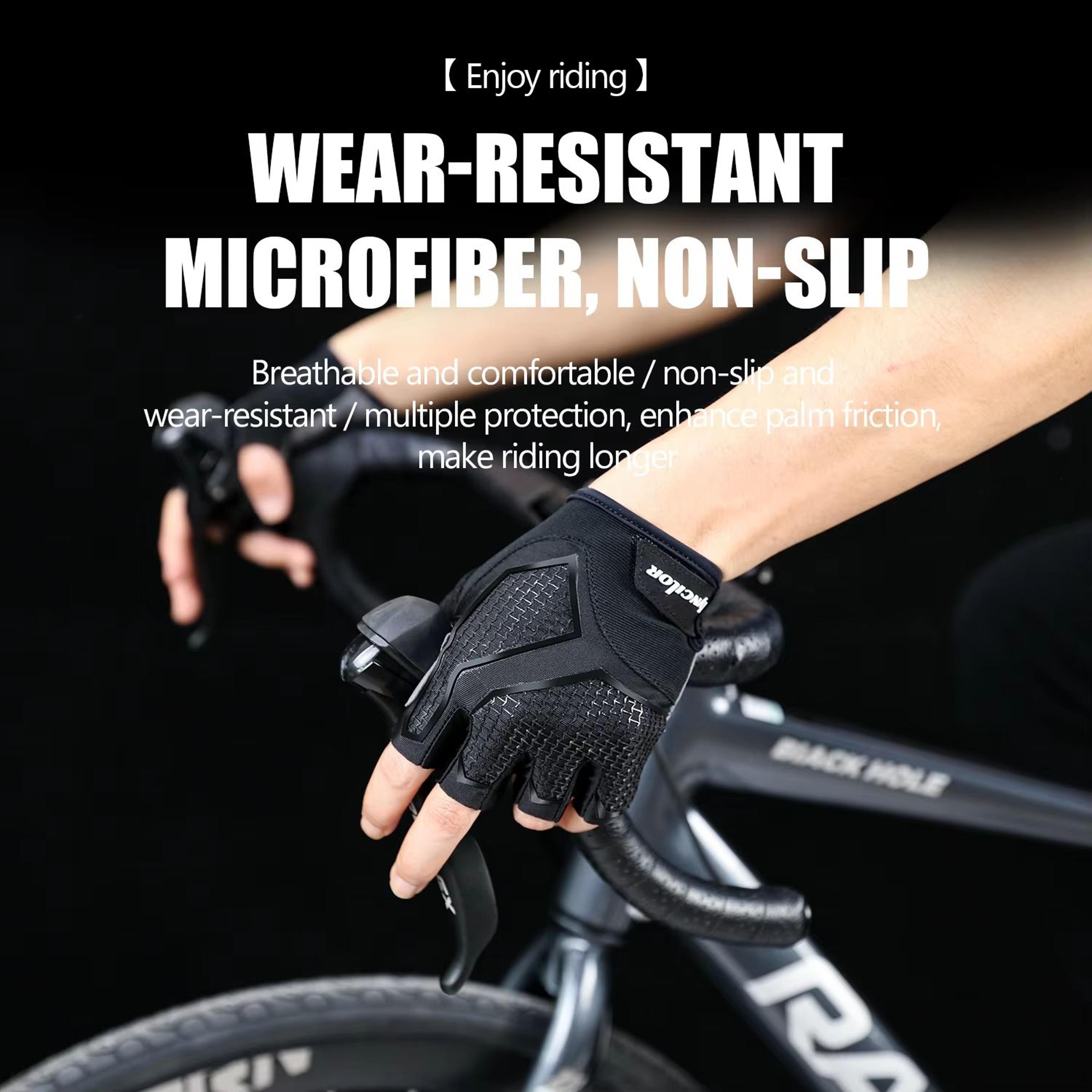 AntiSlip Half Finger Cycling Gloves With ShockAbsorbing Padding  Breathable For Men  Women 3