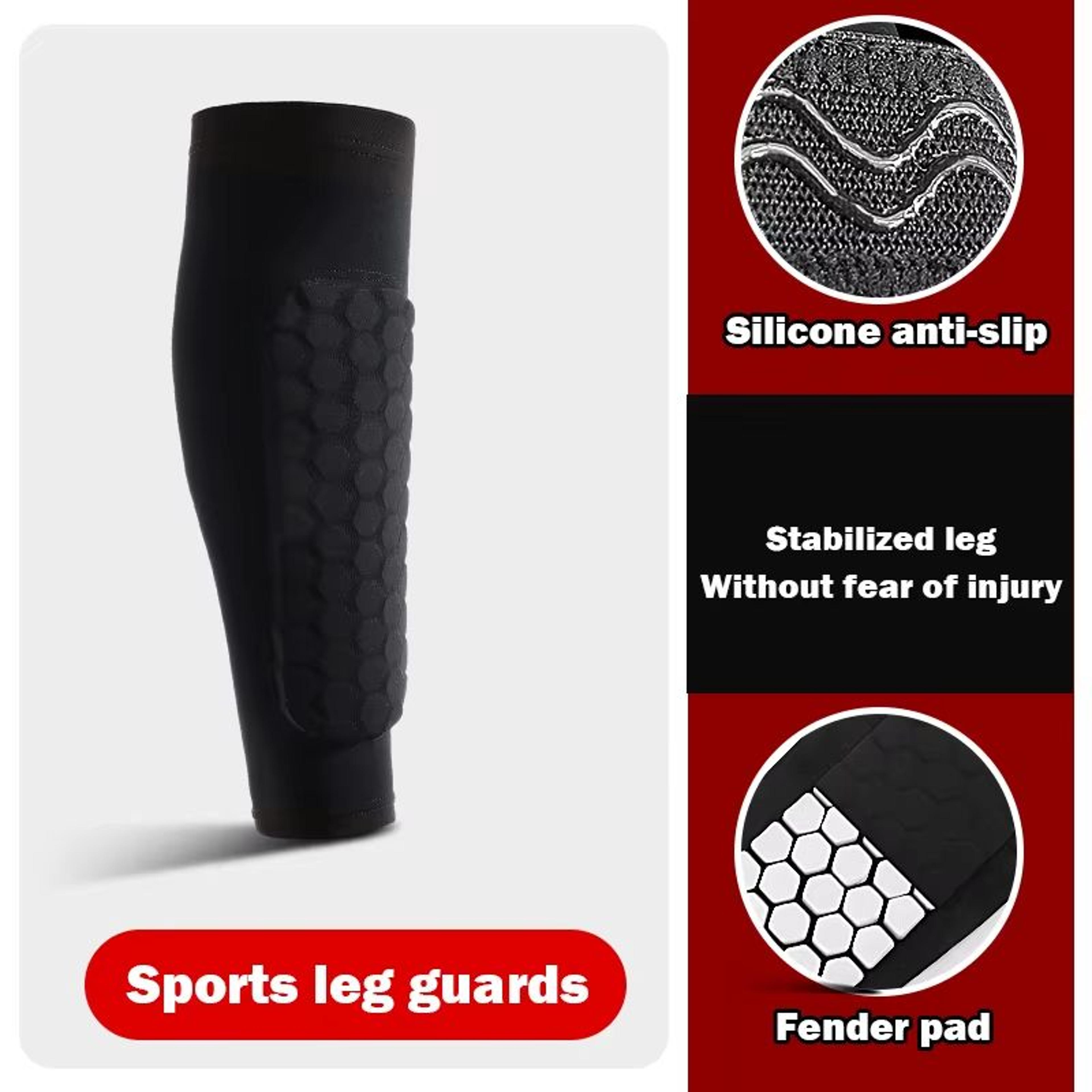 Honeycomb Padded Football Shin Guard Compression Sleeve 1