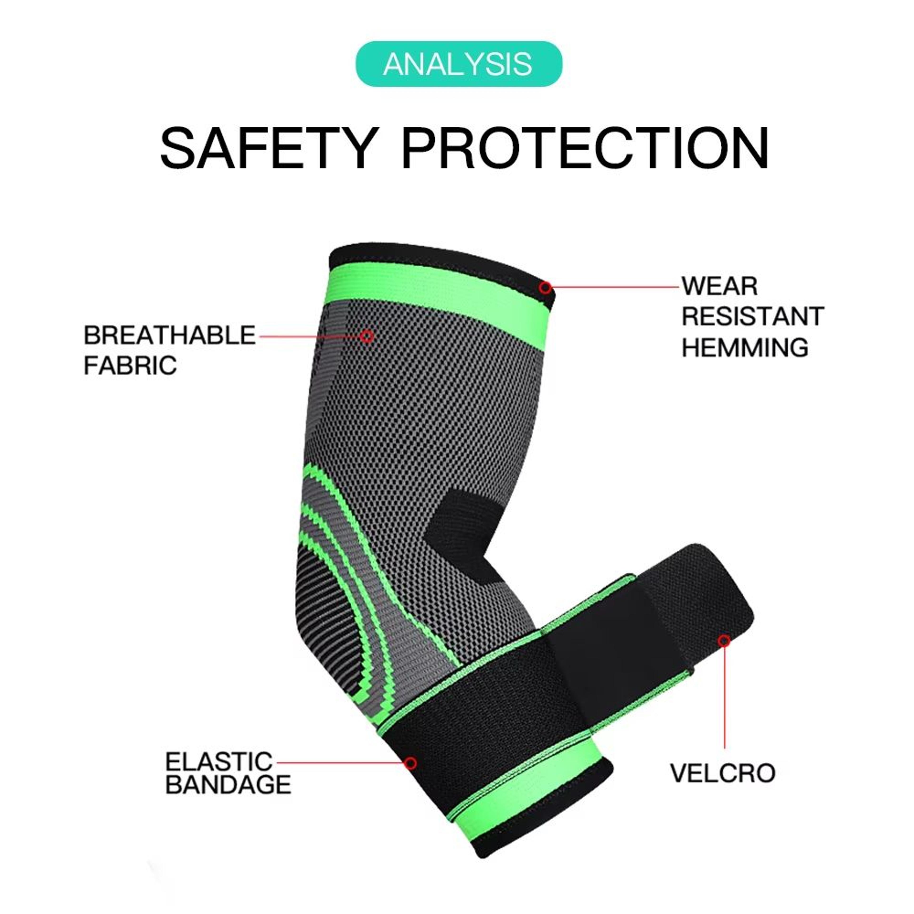 Elastic Elbow Support Compression Sleeve Sweat Wicking Protective Pad 1