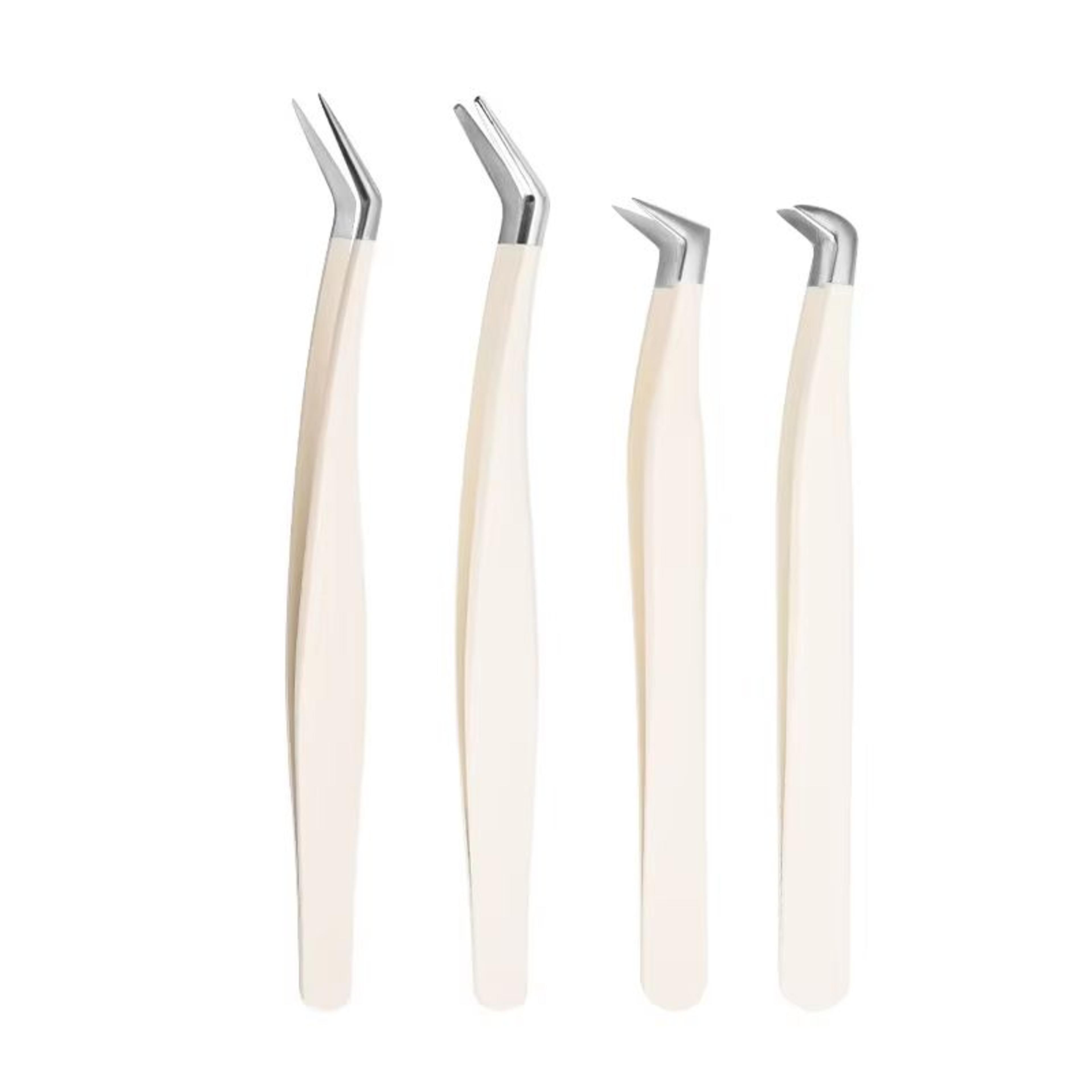 Premium Stainless Steel Eyelash Extension Tweezers Rose Gold 8