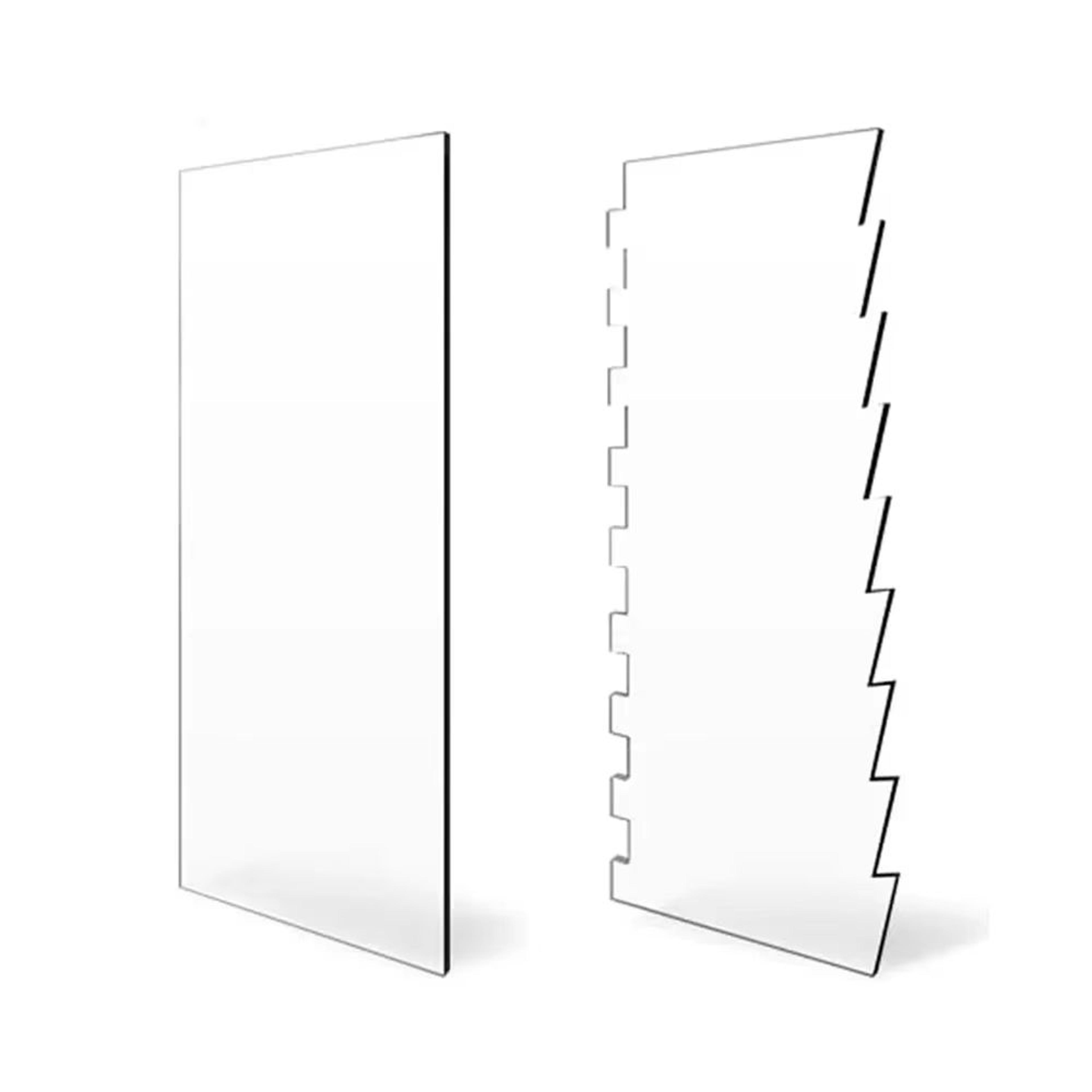 Clear Acrylic Cake Scraper  Comb Set  2Piece Contour Stripe Buttercream Edge Tool 5