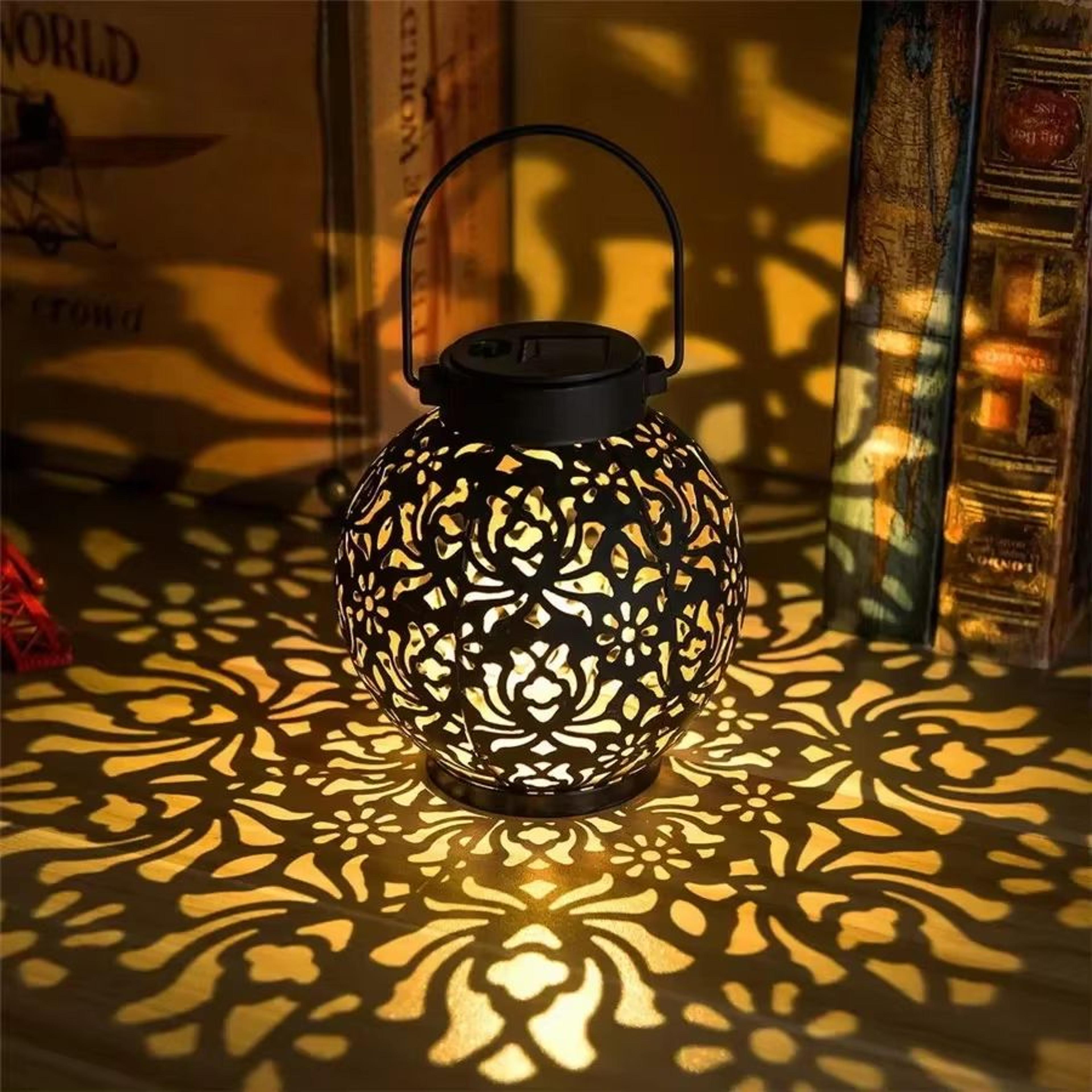 Iron Art Solar Garden Lantern  Outdoor Hanging Projection Light Waterproof LED For Landscape  Patio 6