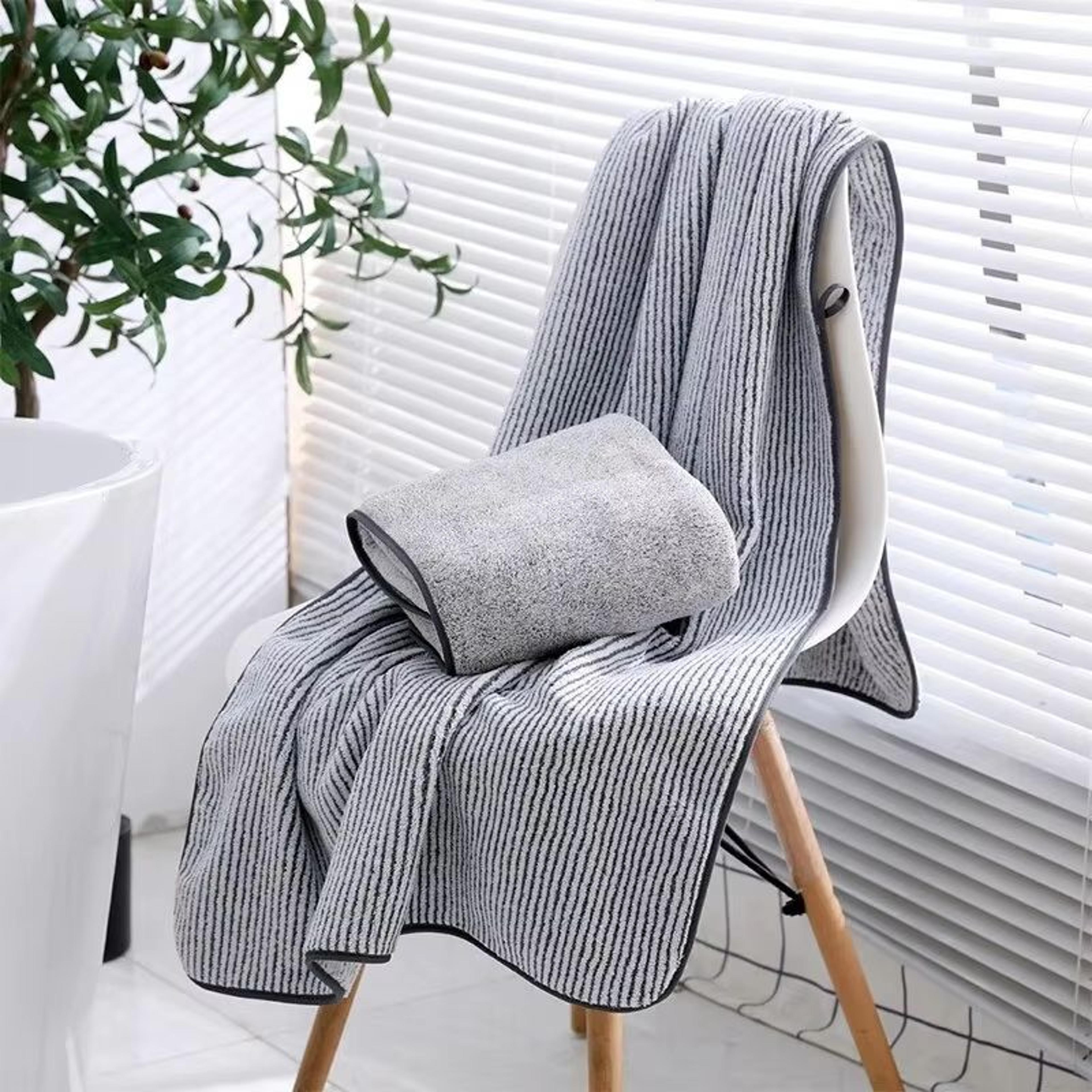 Thick Microfiber Body Bath Towel  Large QuickDry Spa And Gym Shower Towel 1