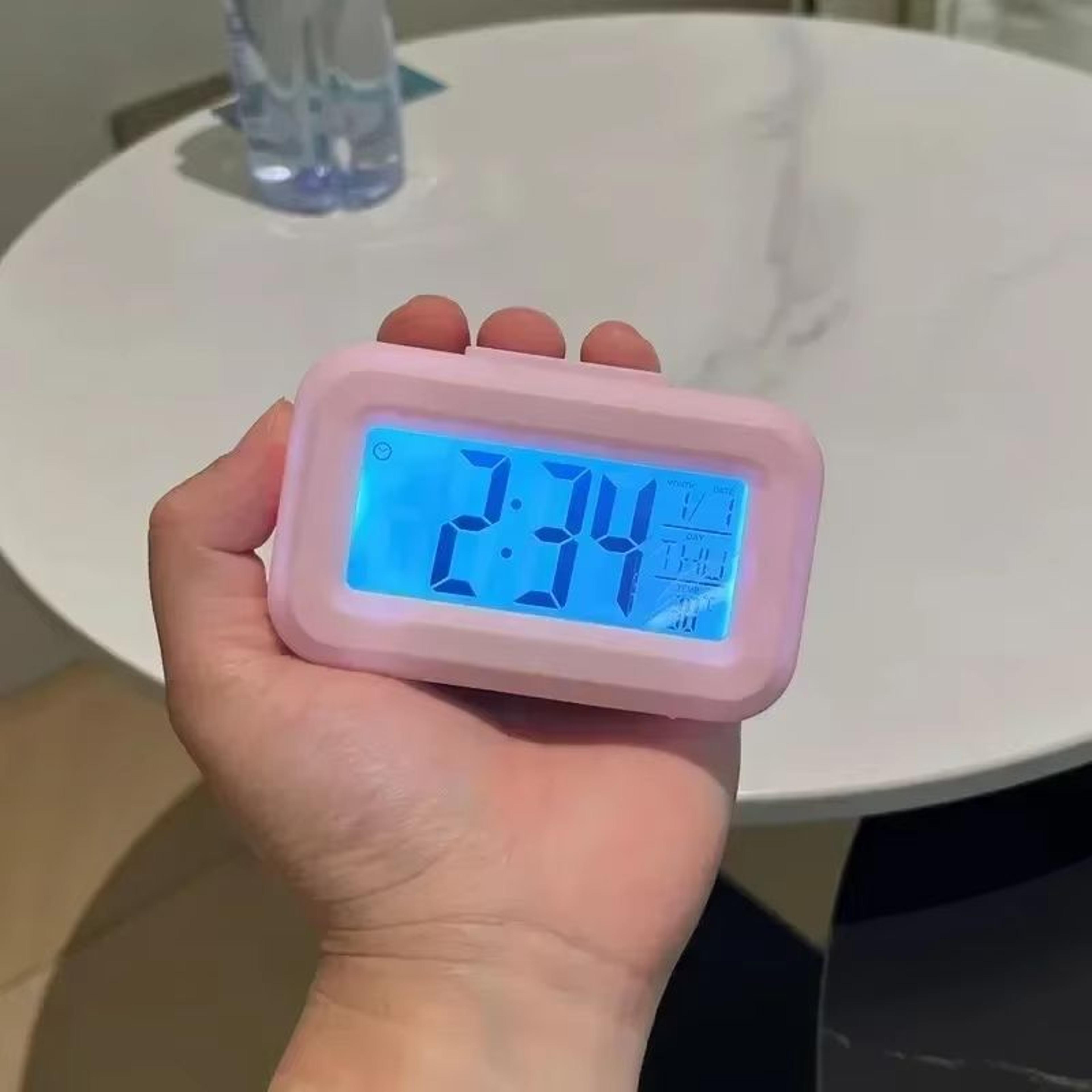 LED Digital Alarm Clock For Desk  Bedroom  MultiFunction Electronic Desktop Time  Date Display 7