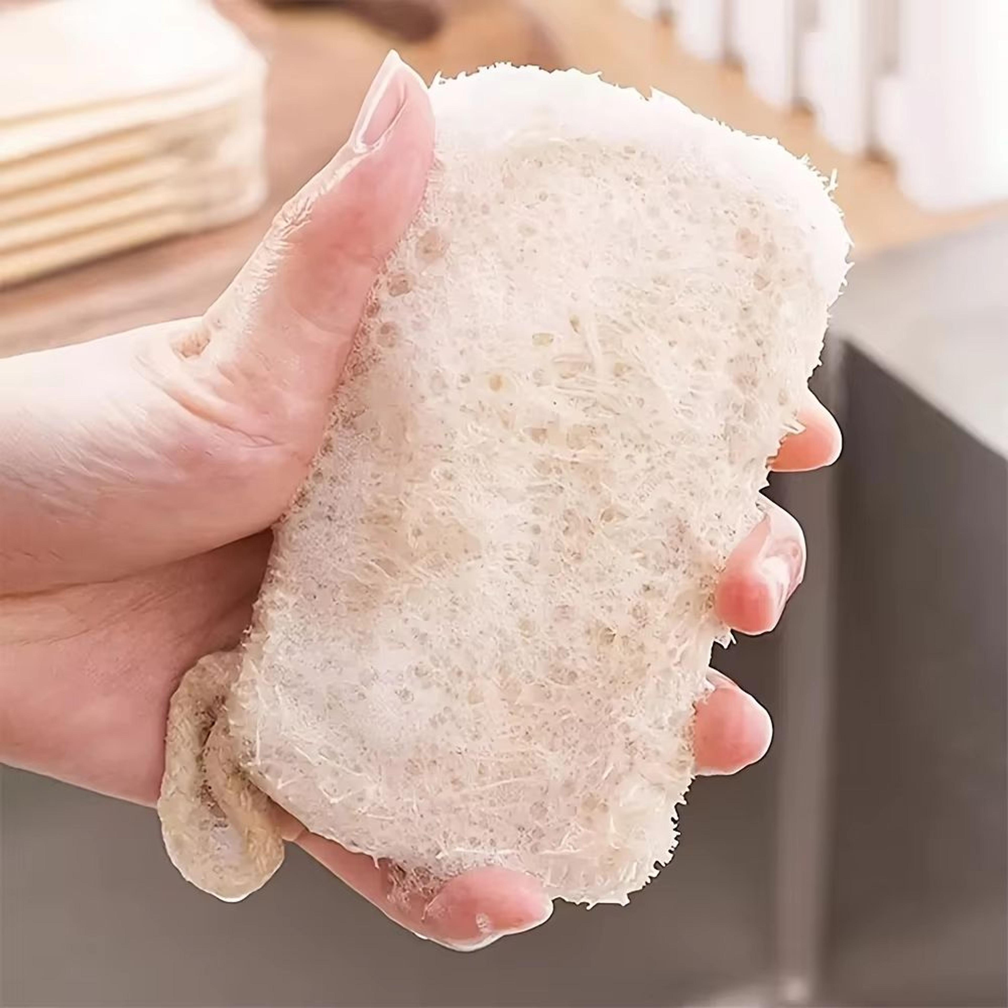 Natural Luffa Dish Sponge  Eco Friendly Non Scratch Kitchen Scrubber 1