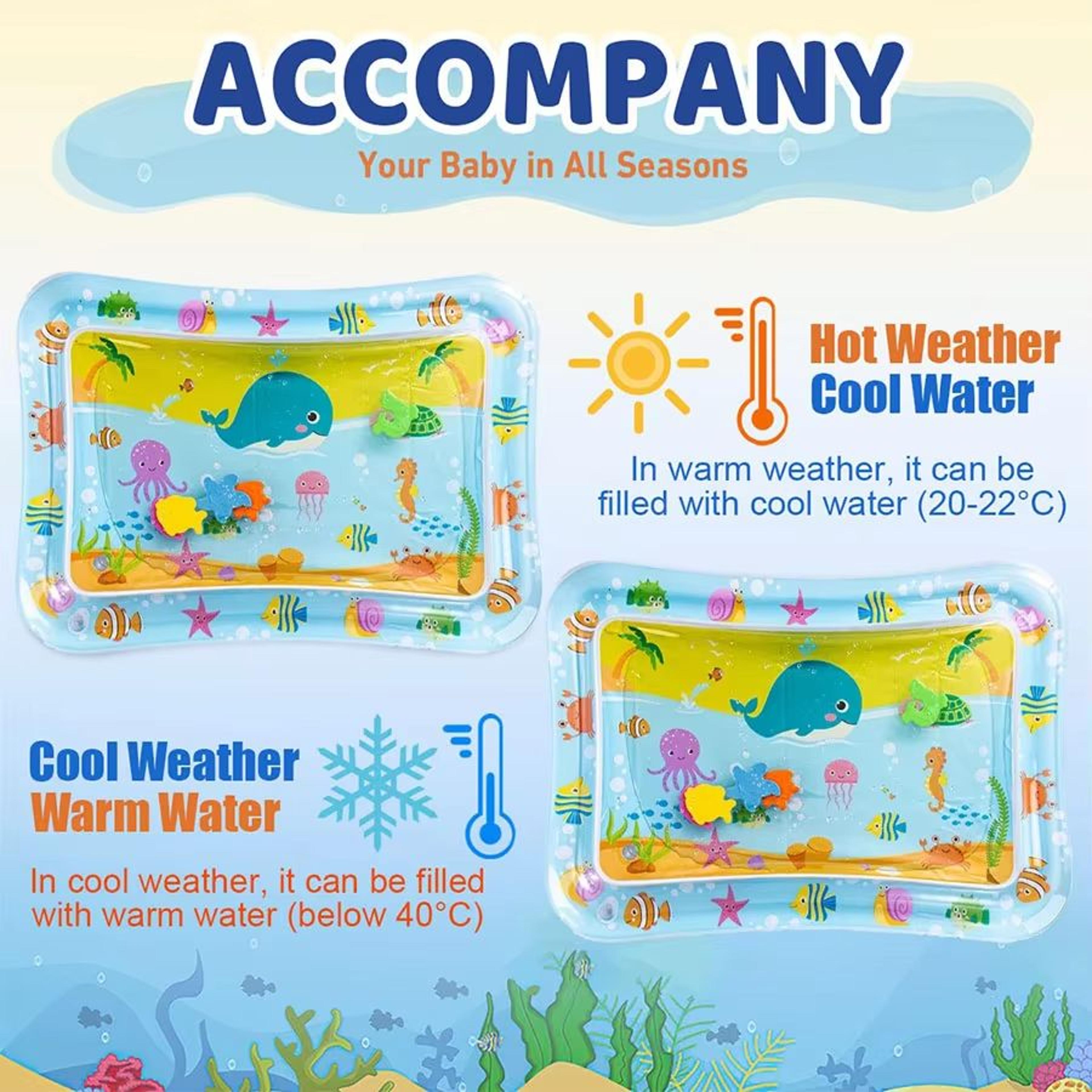 AquaCuddle Infant Water Play Mat  Inflatable Tummy Time Cushion For Babies  Toddlers 2