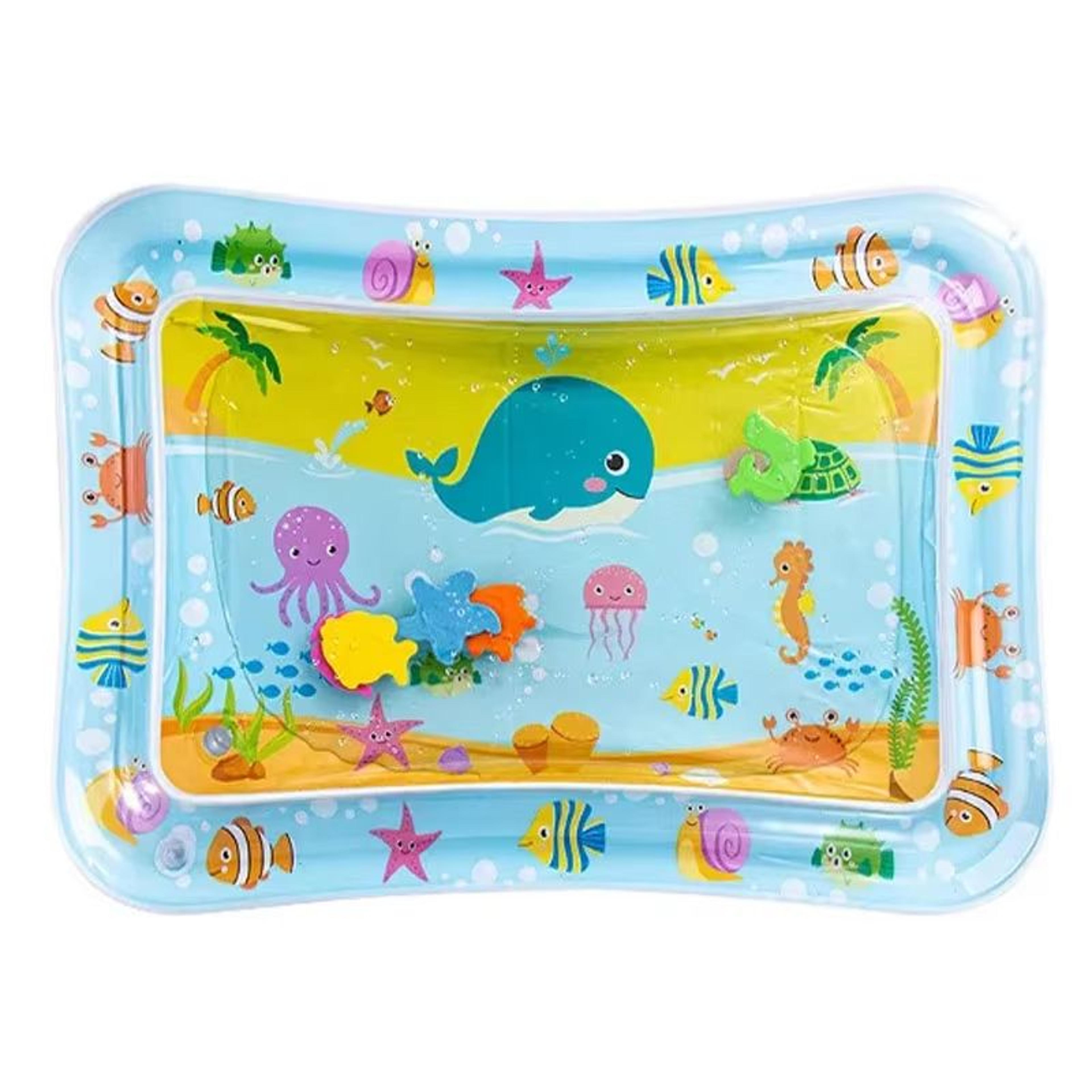 AquaCuddle Infant Water Play Mat  Inflatable Tummy Time Cushion For Babies  Toddlers 6