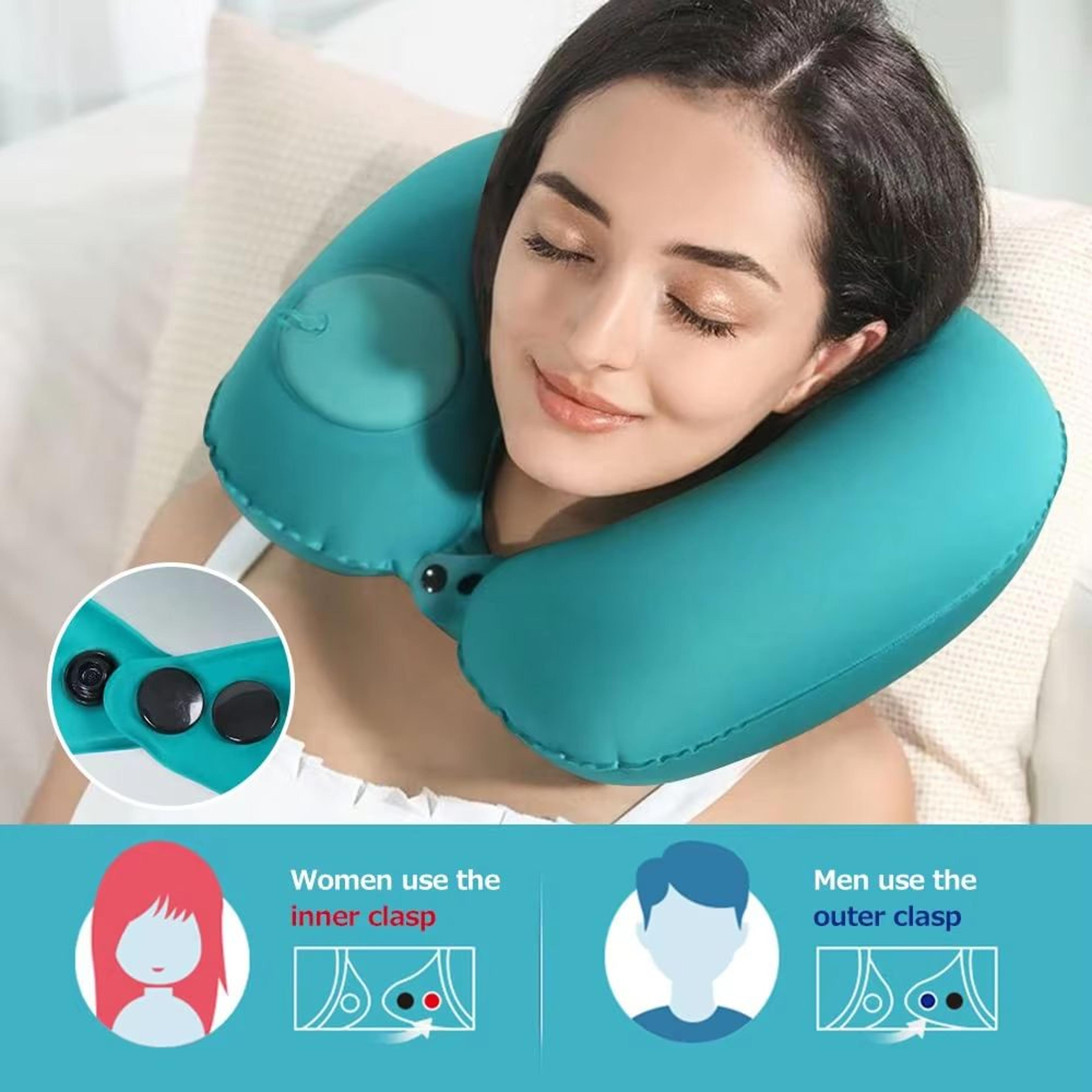 TravelFlock Inflatable Portable Neck Pillow For Travel  Outdoor 2