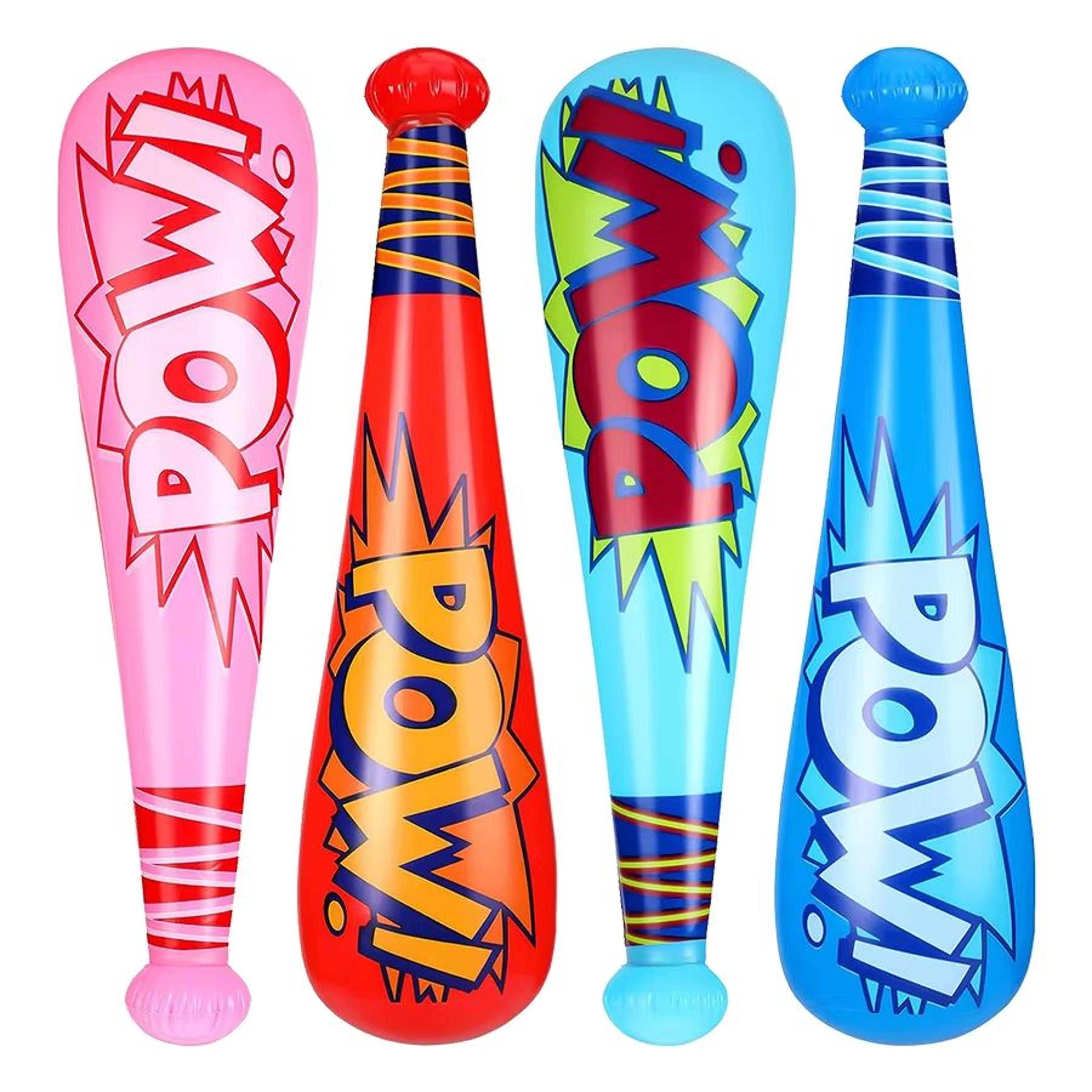 SplashPaw Inflatable Baseball Toy Set 4 Pcs  Colorful Summer Pool  Party Balls 6