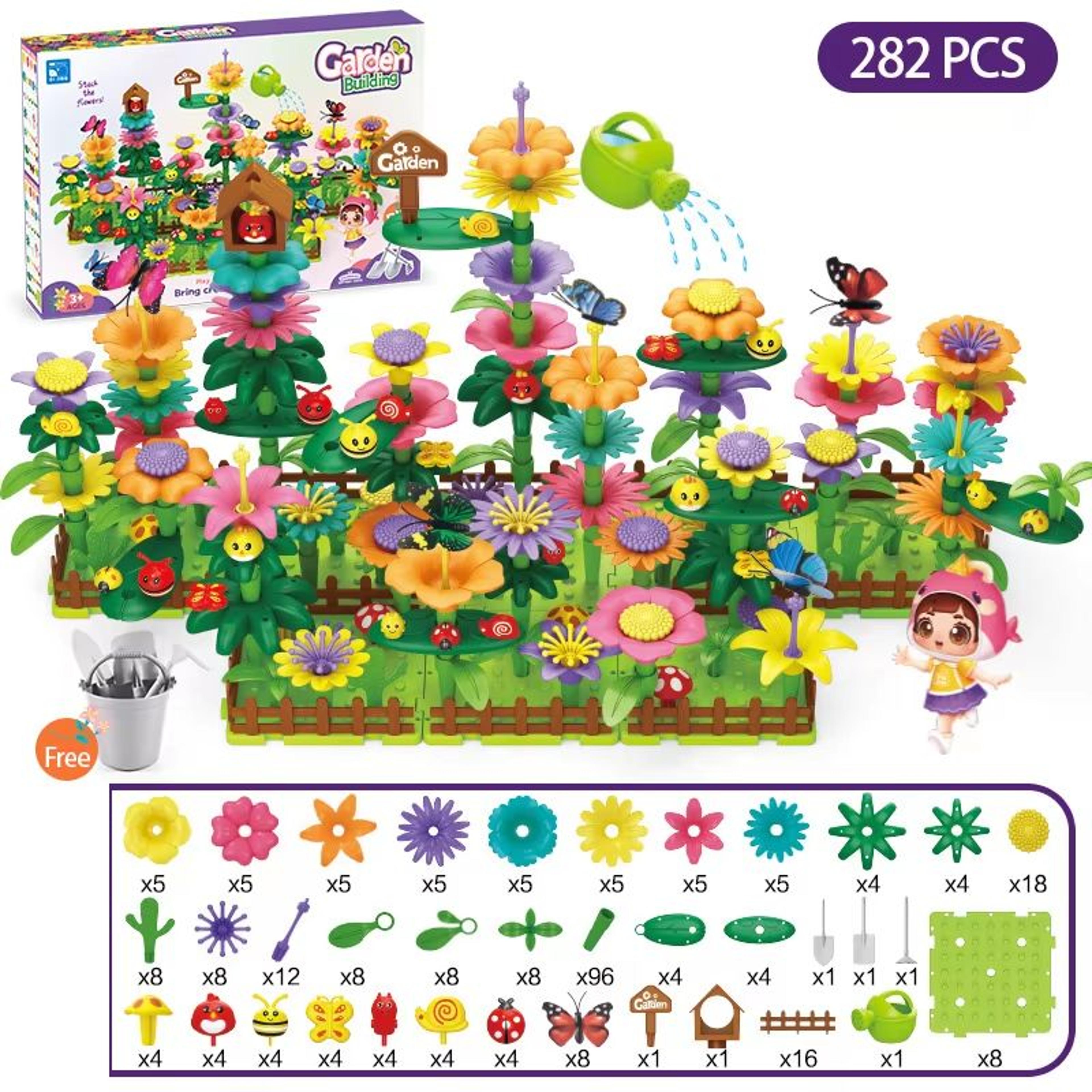 BloomBuilder DIY Flower Garden Blocks Playset  Creative Floral Garden Building Toy For Kids  Parent 6