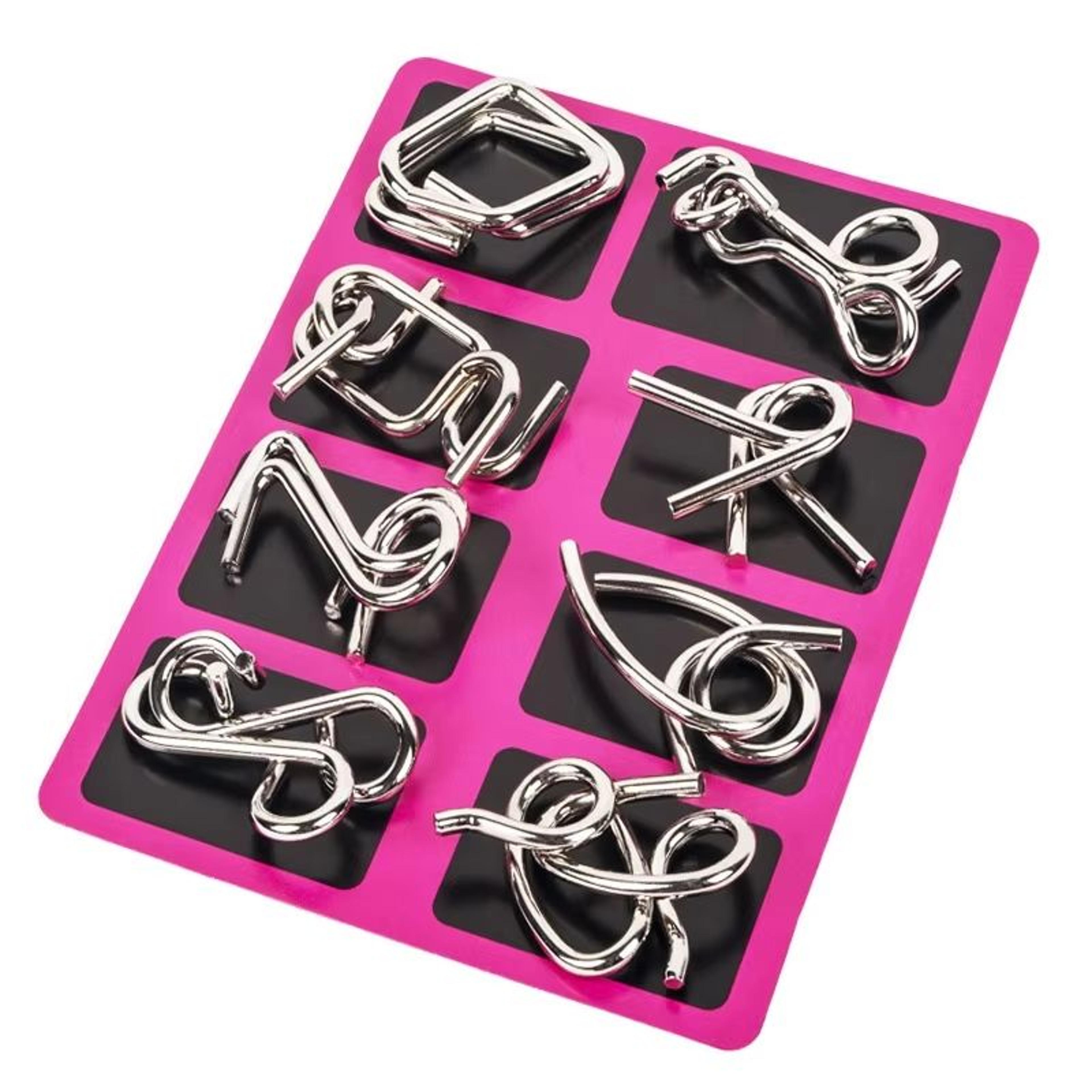 Metal Wire Puzzle Set  8Piece Montessori Style IQ Brain Teaser For Kids  Adults 2