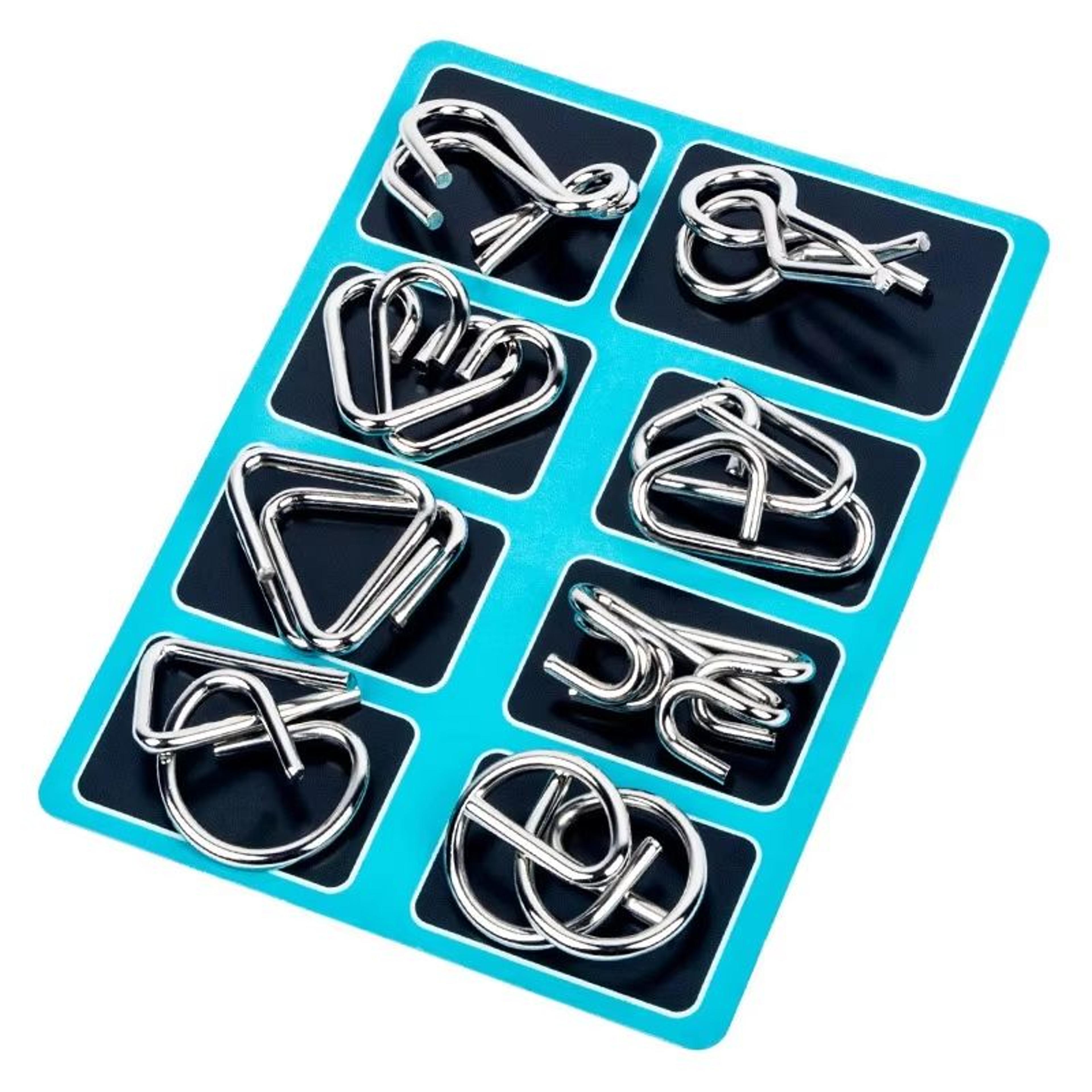 Metal Wire Puzzle Set  8Piece Montessori Style IQ Brain Teaser For Kids  Adults 6